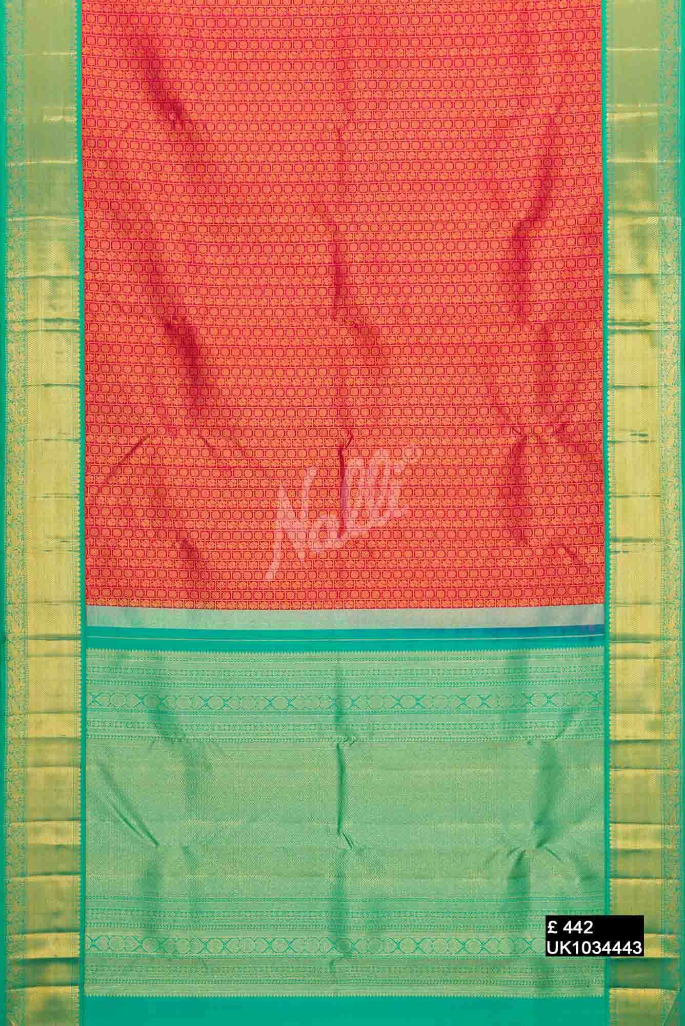 Dark Pink Kanchipuram Silk Saree