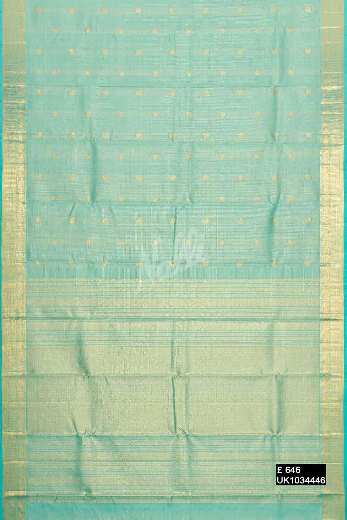 Sky Blue Kanchipuram Silk Saree