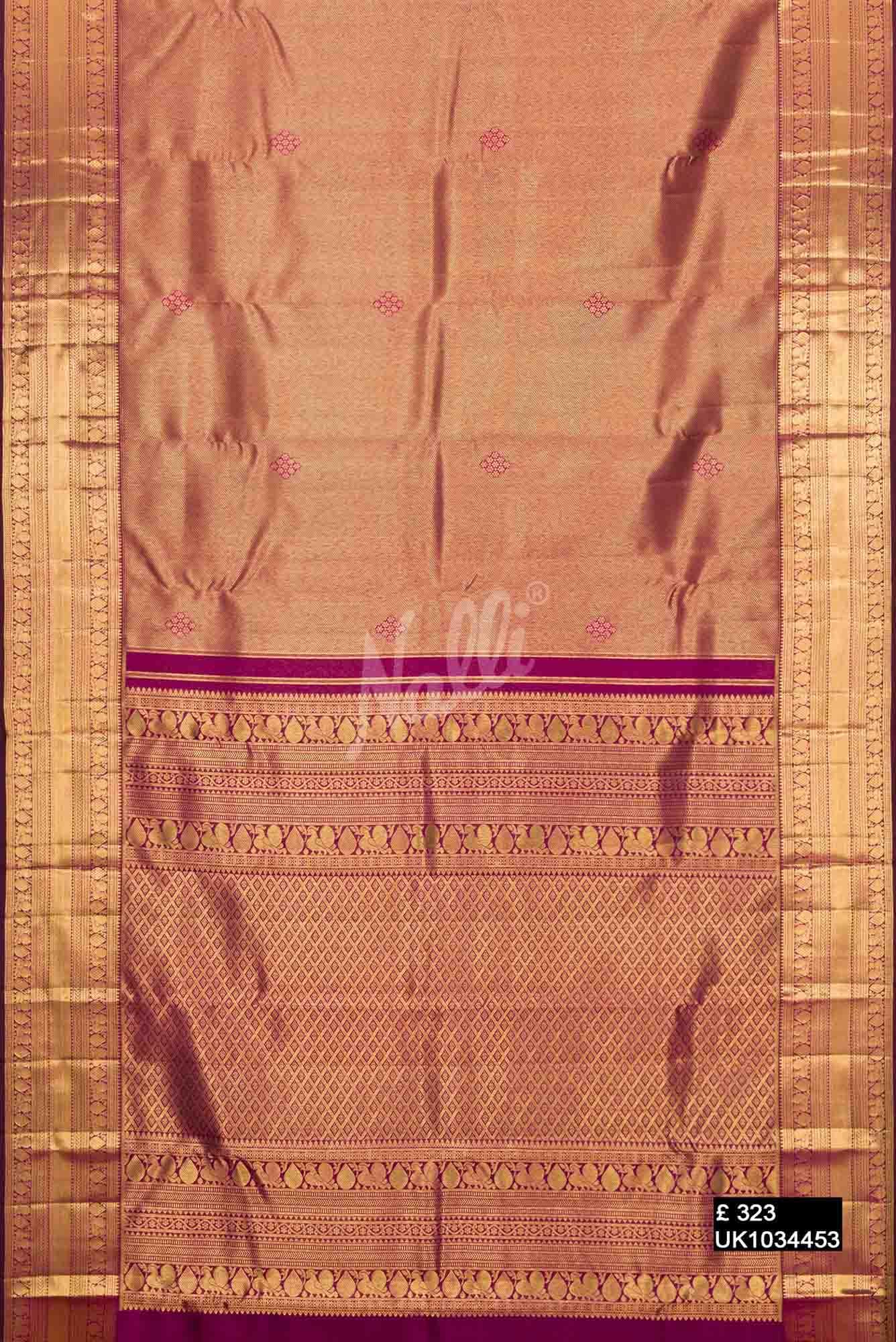 Purple Kanchipuram Silk Saree