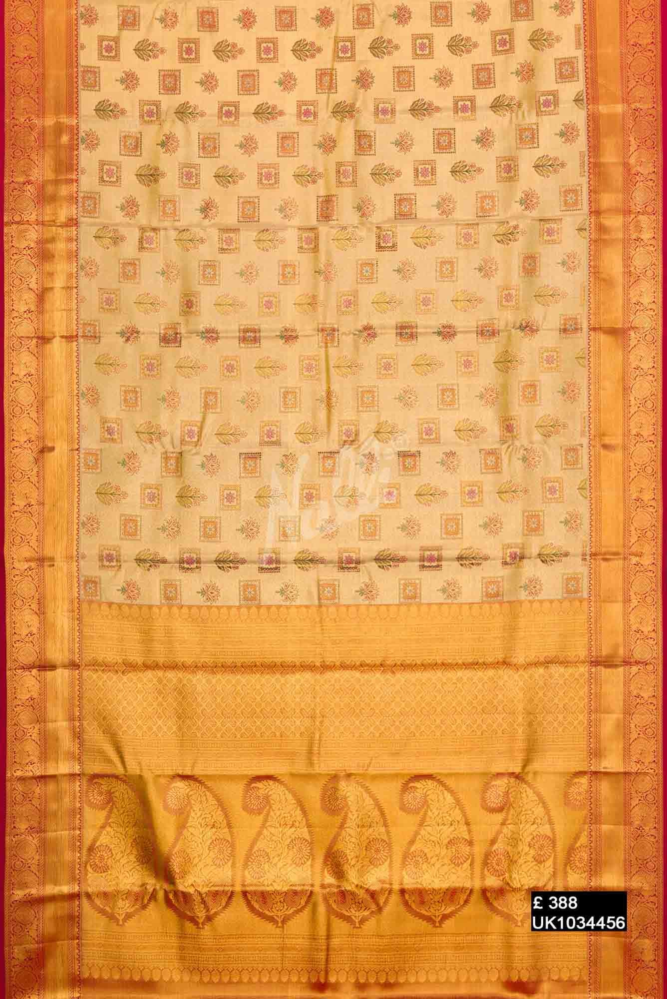 Gold Kanchipuram Tissue Silk Saree