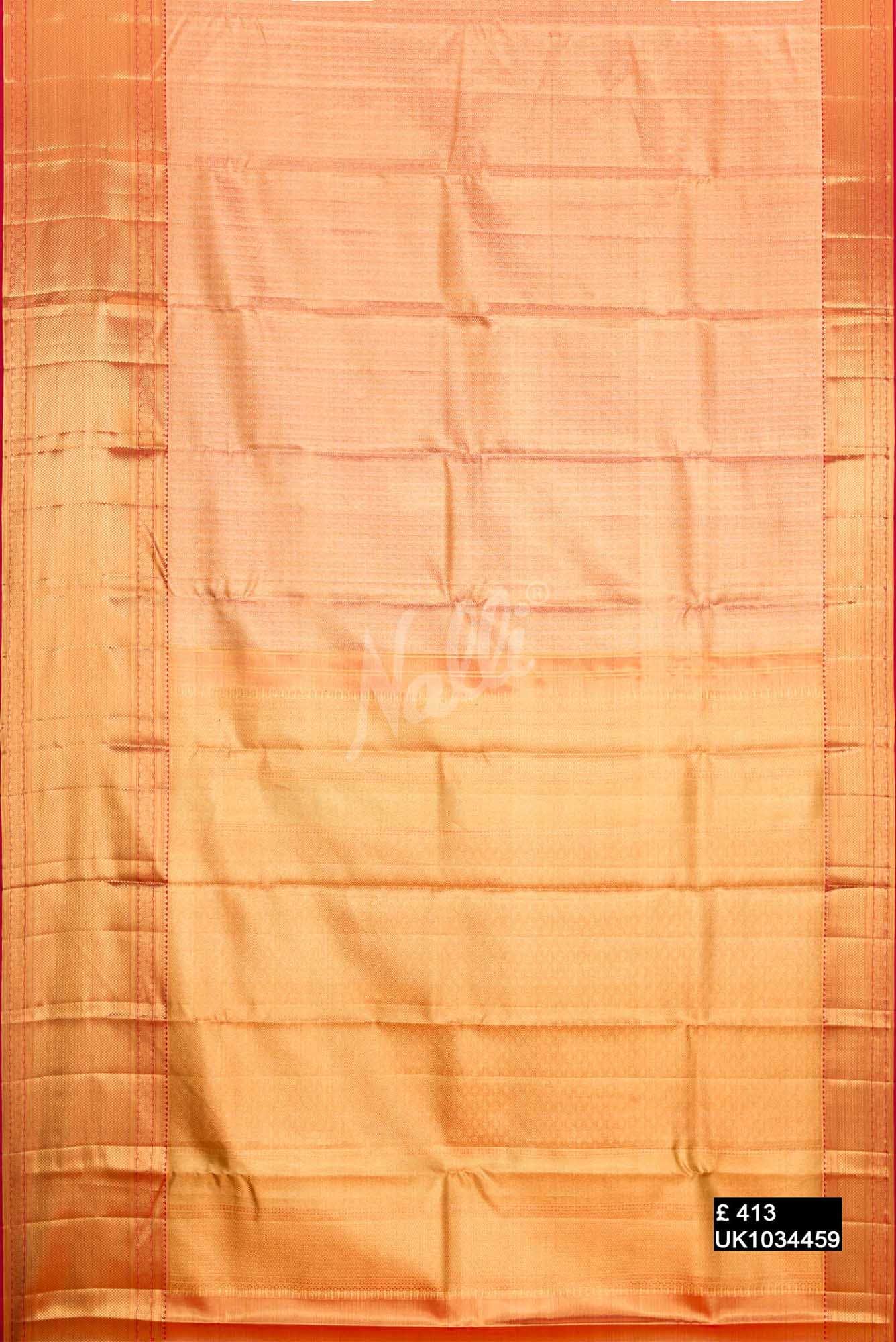 Mustard Kanchipuram Tissue Silk Saree
