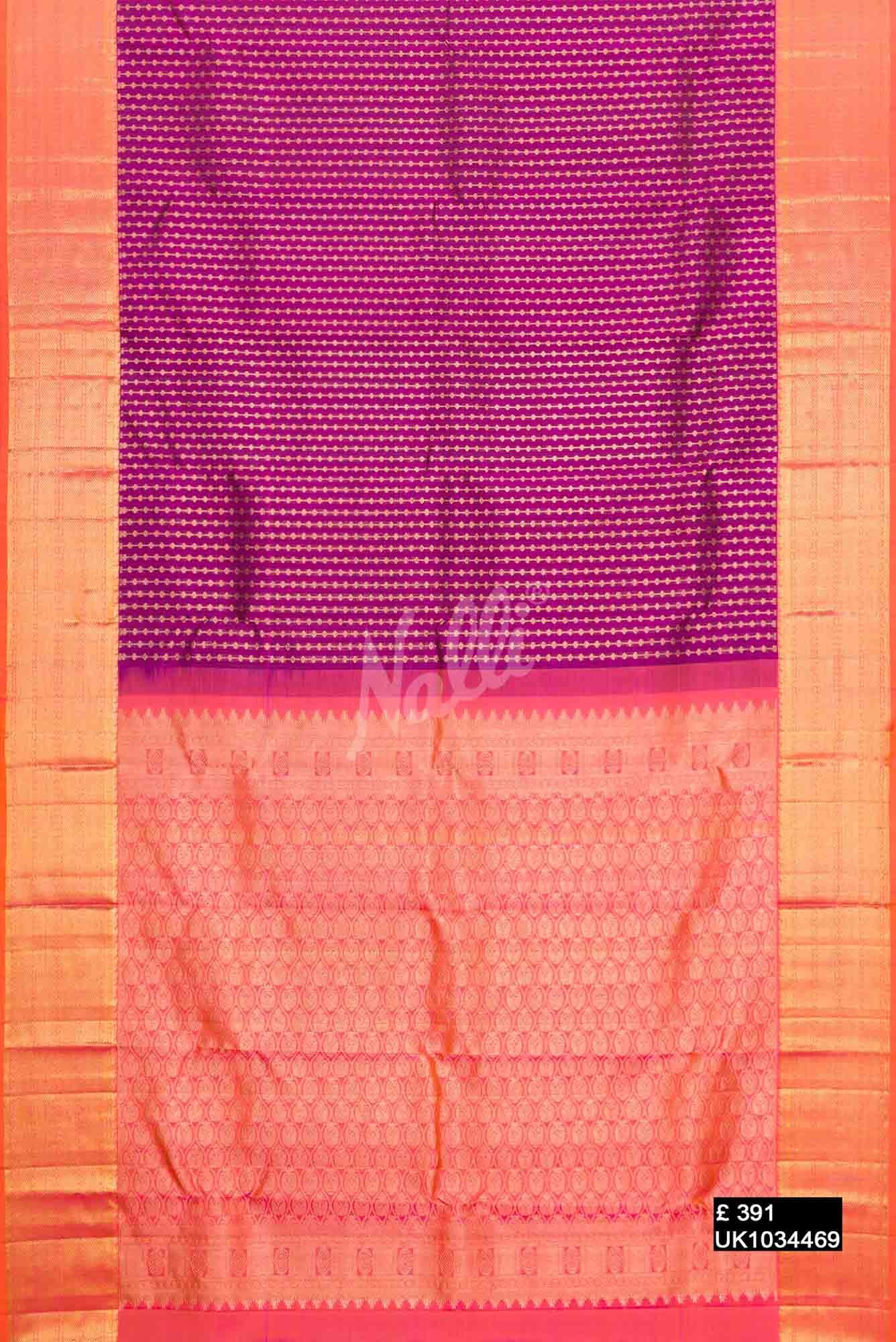 Purple Kanchipuram Silk Saree