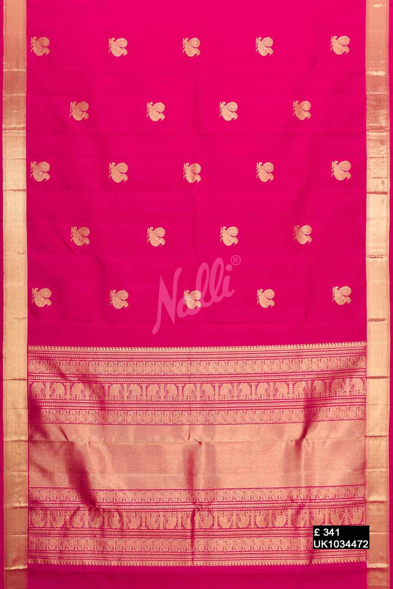 Rani Pink Kanchipuram Silk Saree