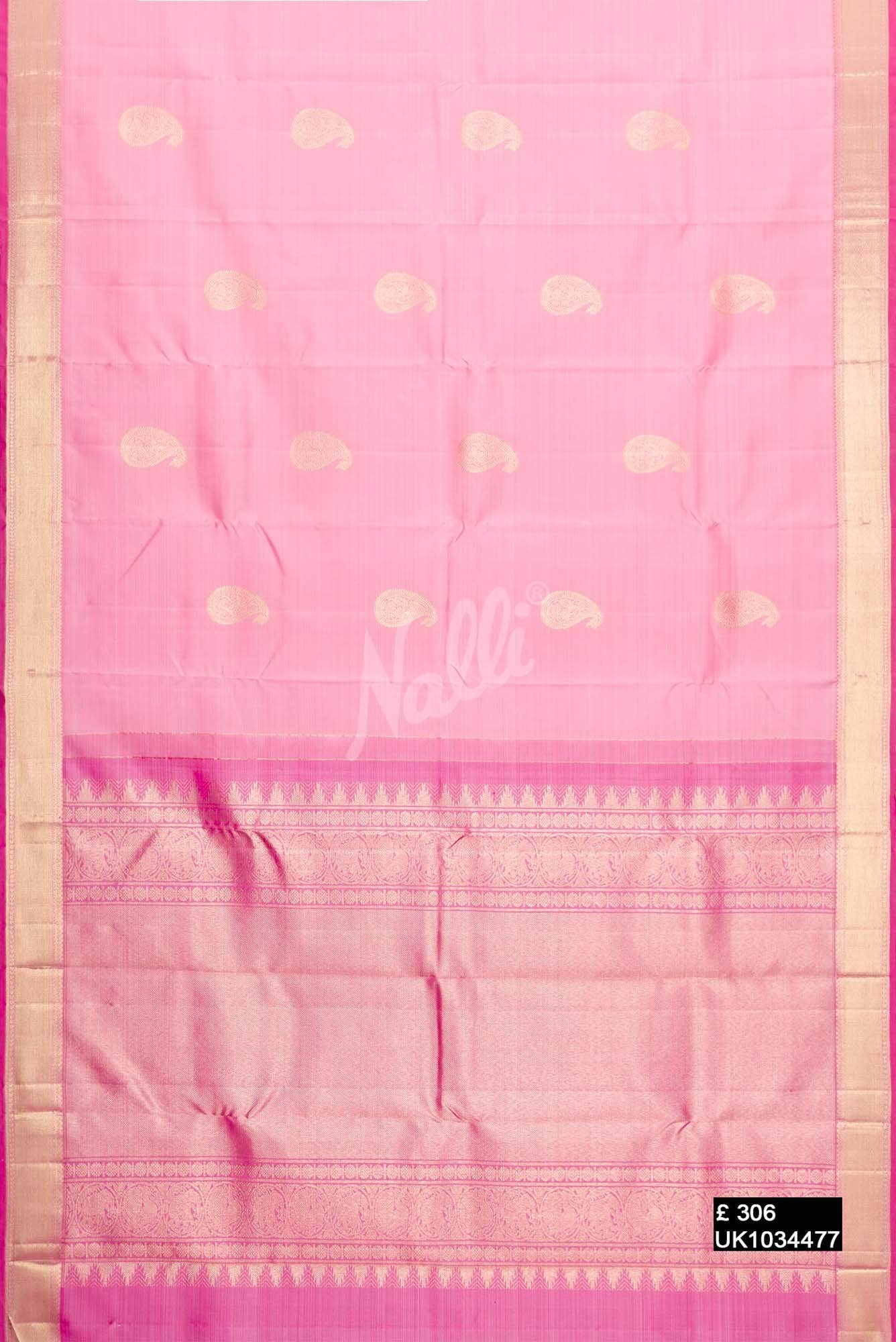 Pink Kanchipuram Silk Saree