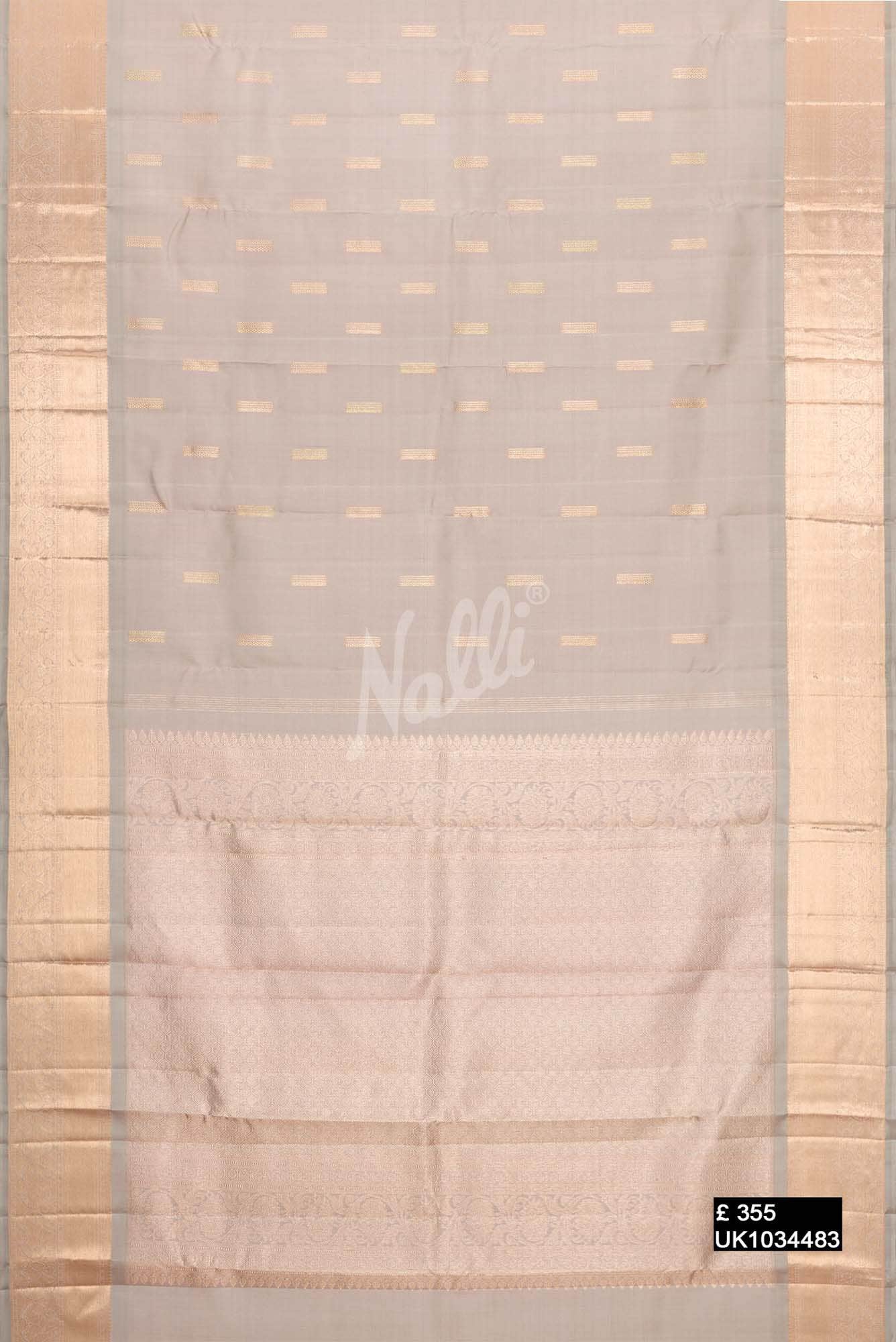 Grey Kanchipuram Silk Saree