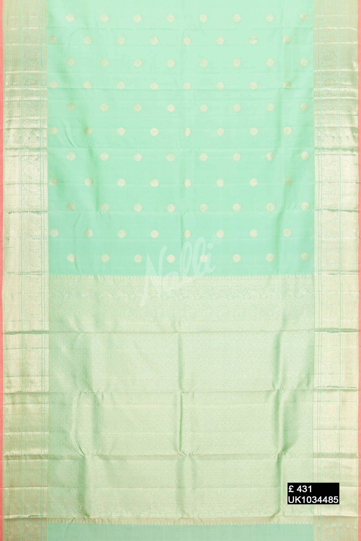 Pista Green Kanchipuram Silk Saree