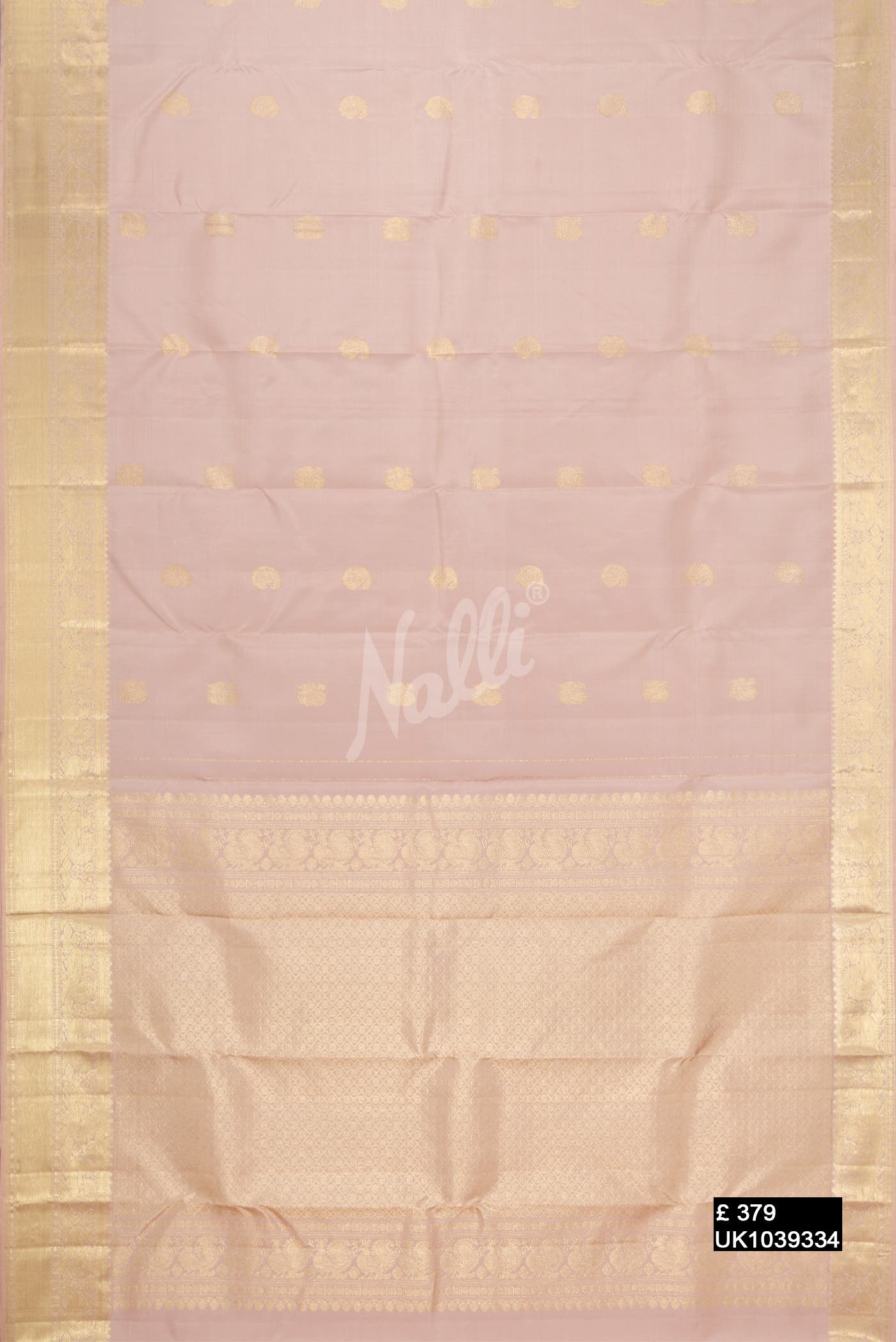 Rose Gold Kanchipuram Silk Saree