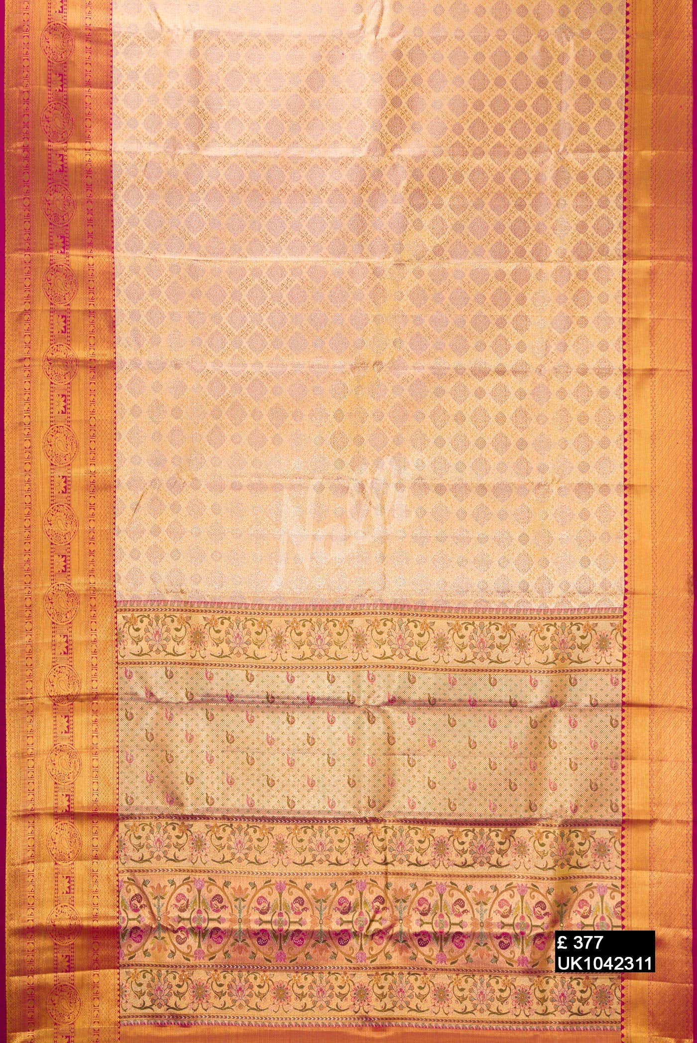 Gold Kanchipuram Tissue Silk Saree
