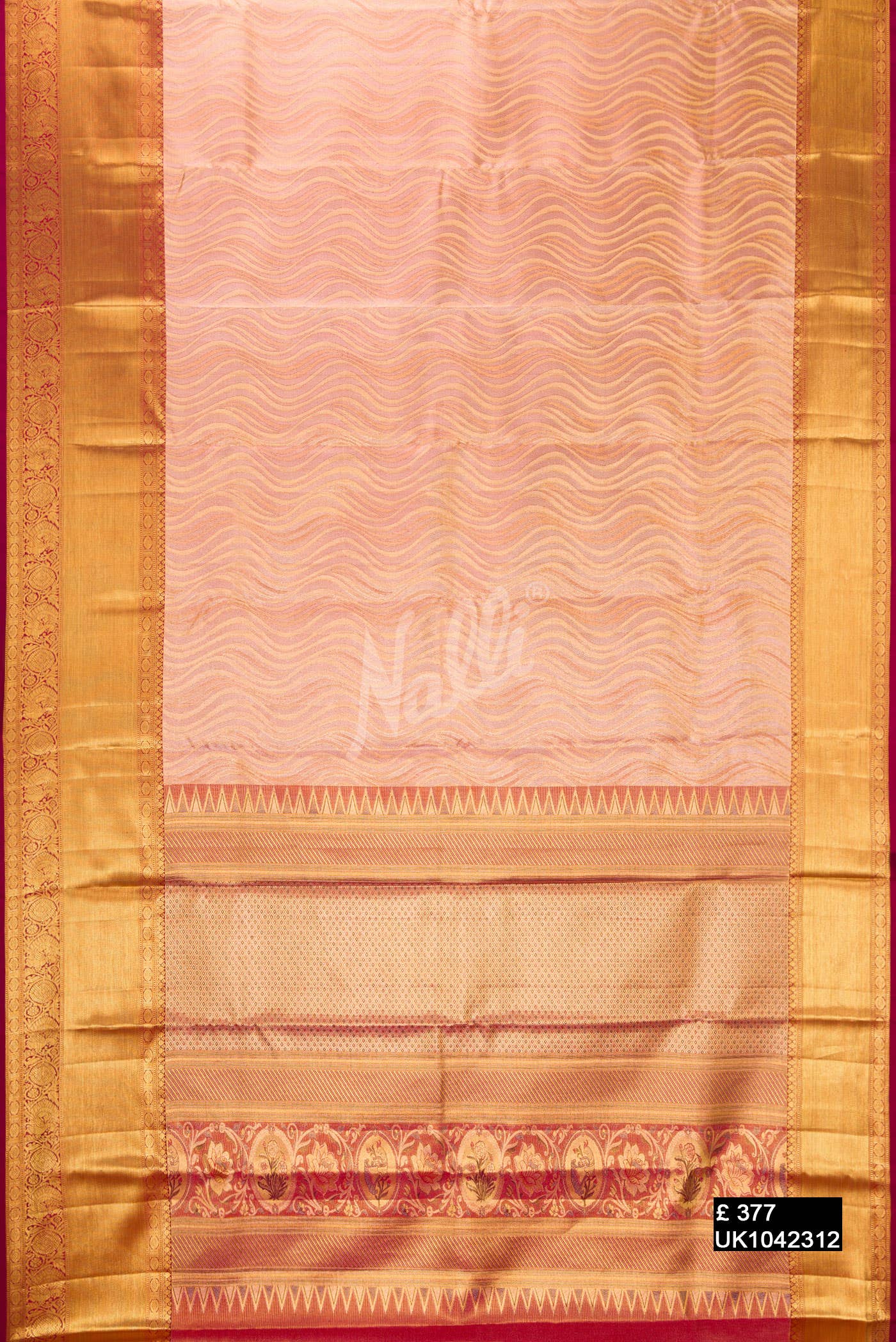 Pink Kanchipuram Tissue Silk Saree