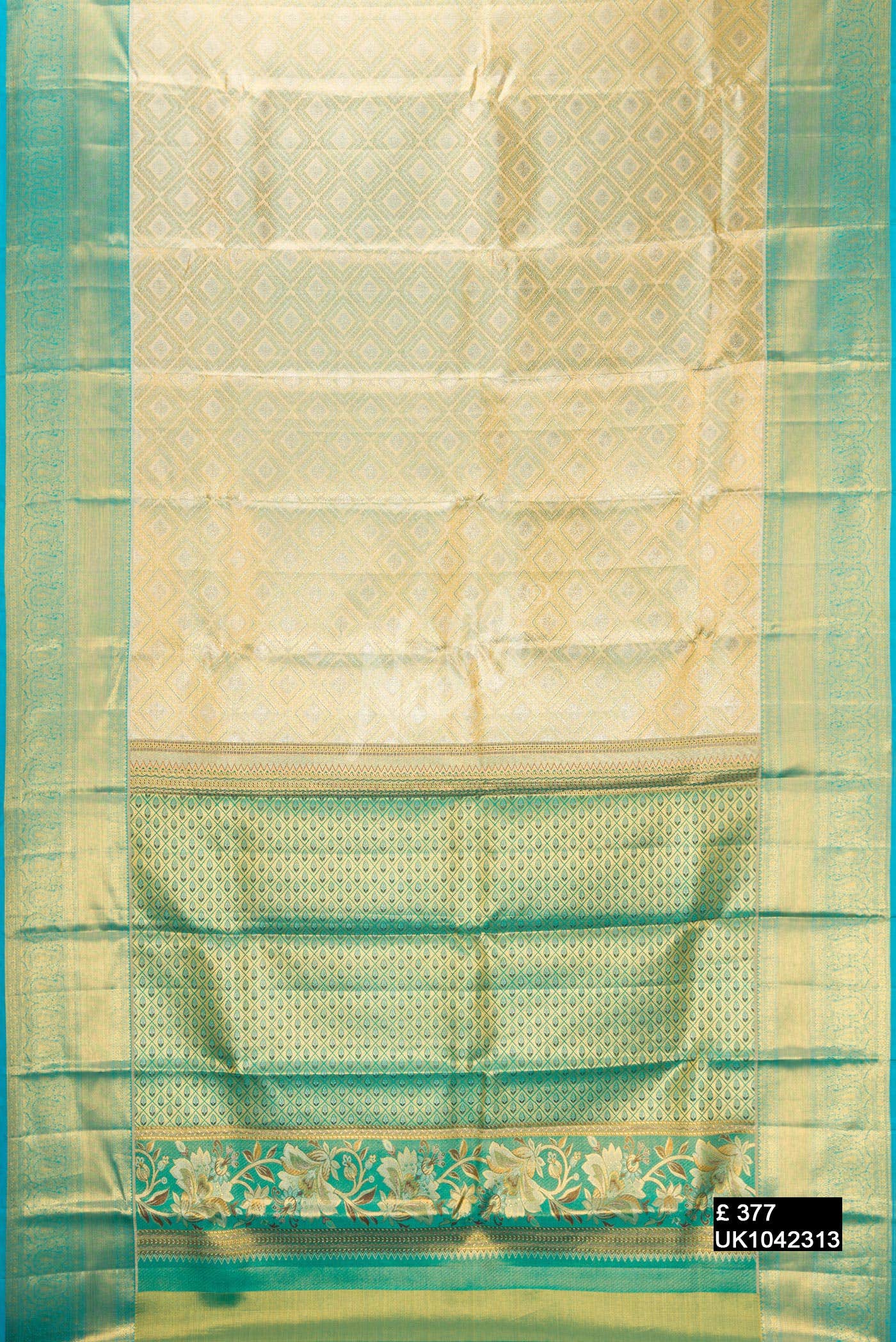Light Green Kanchipuram Tissue Silk Saree