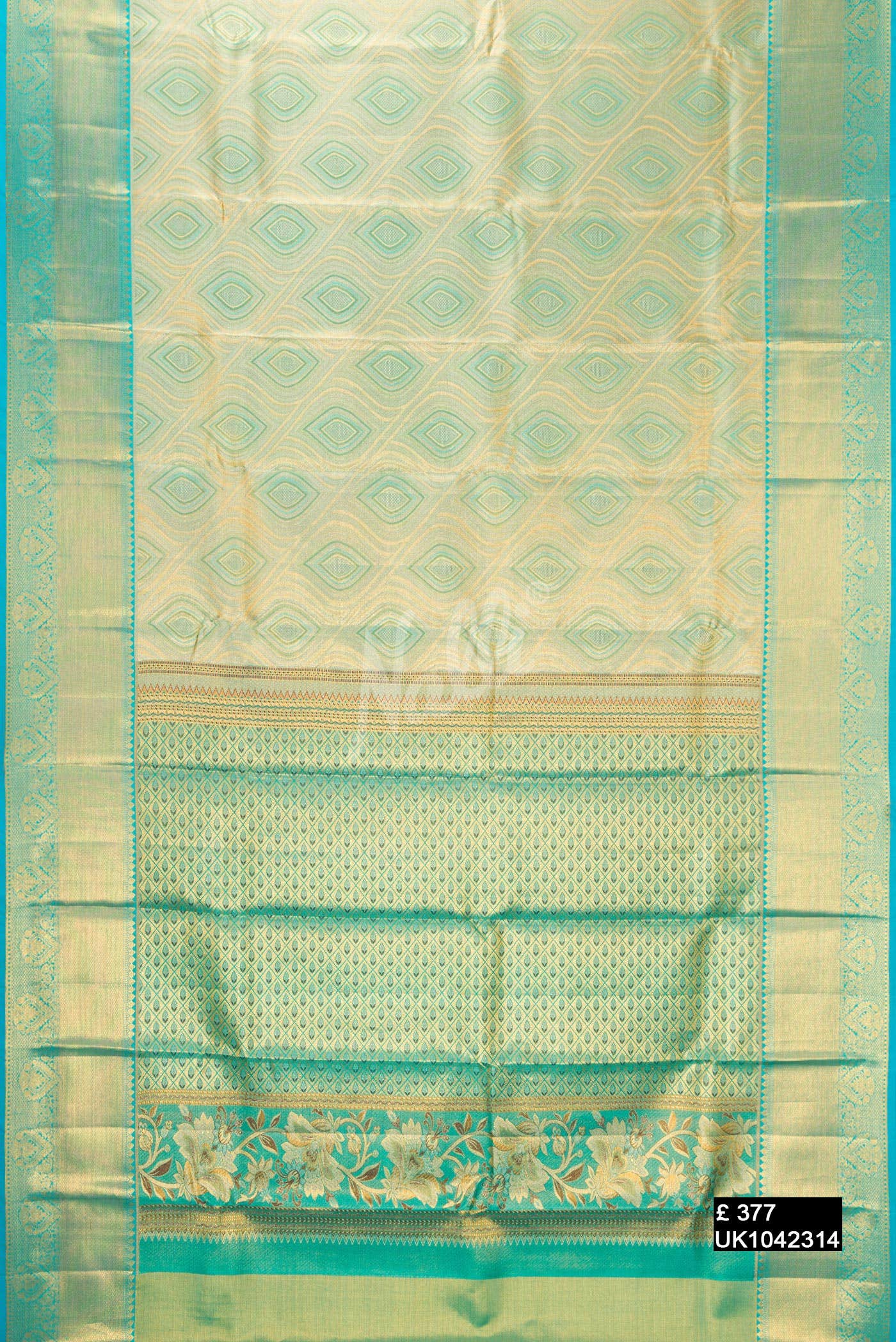 Blue Kanchipuram Tissue Silk Saree