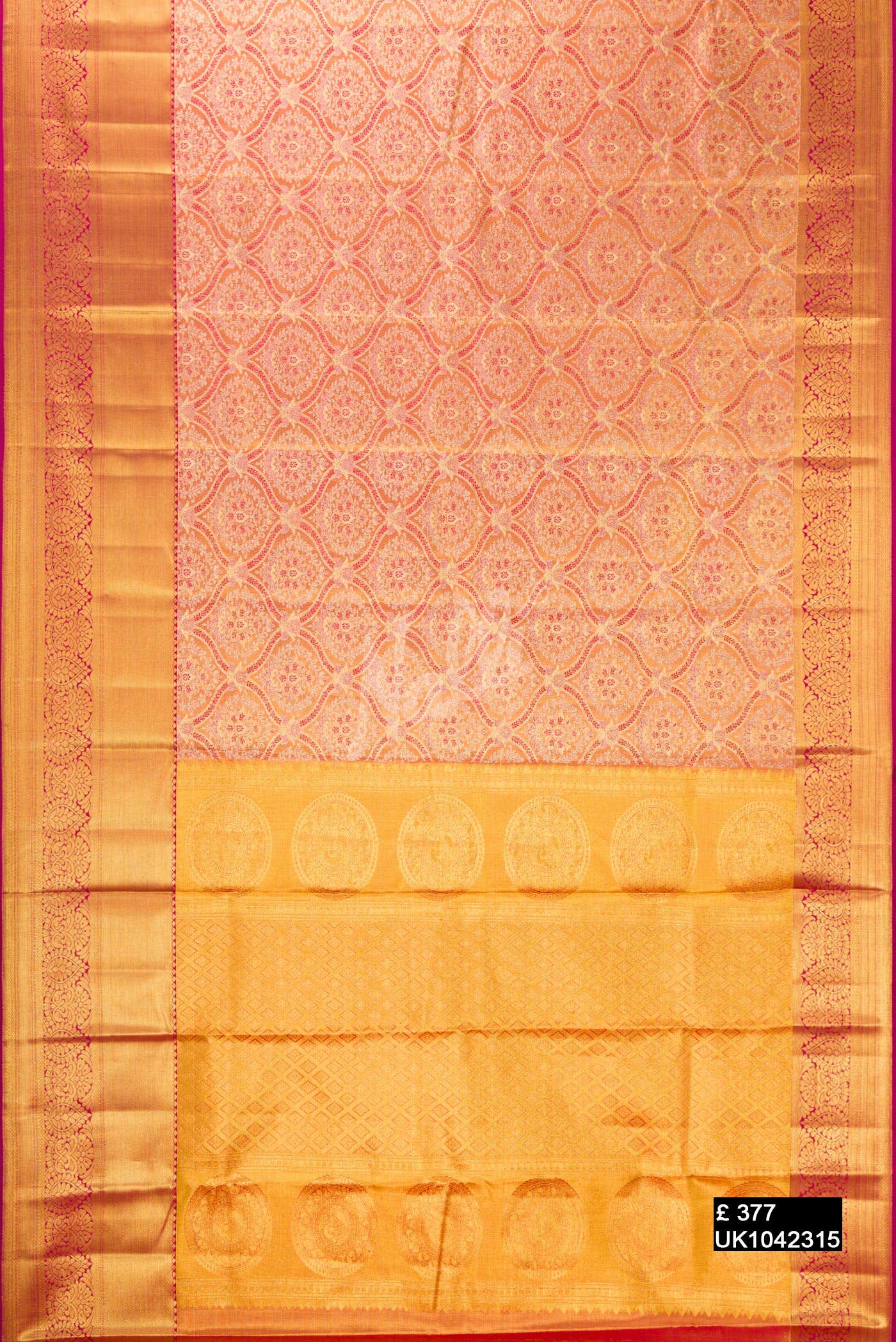 Red Kanchipuram Tissue Silk Saree