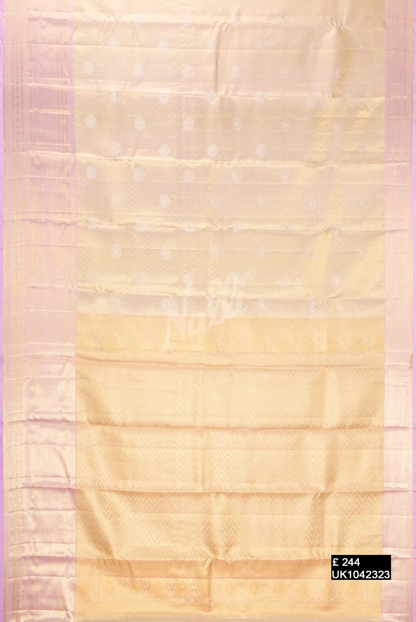 Sandal Kanchipuram Tissue Silk Saree