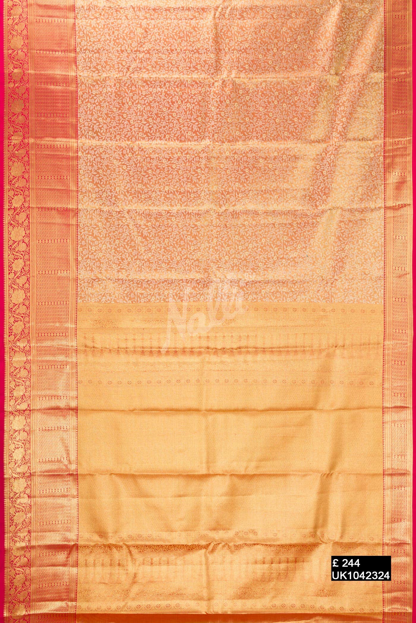 Red Kanchipuram Tissue Silk Saree