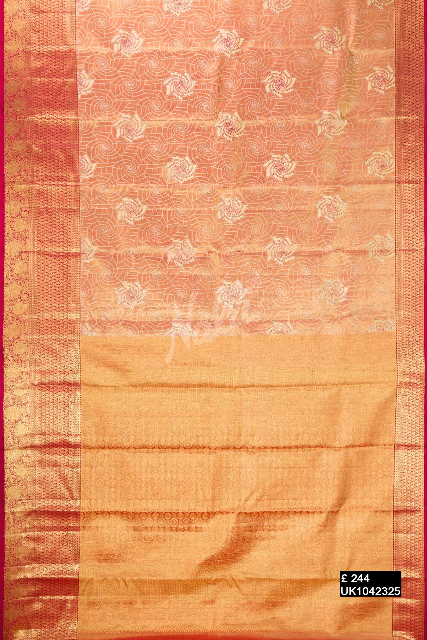 Red Kanchipuram Tissue Silk Saree