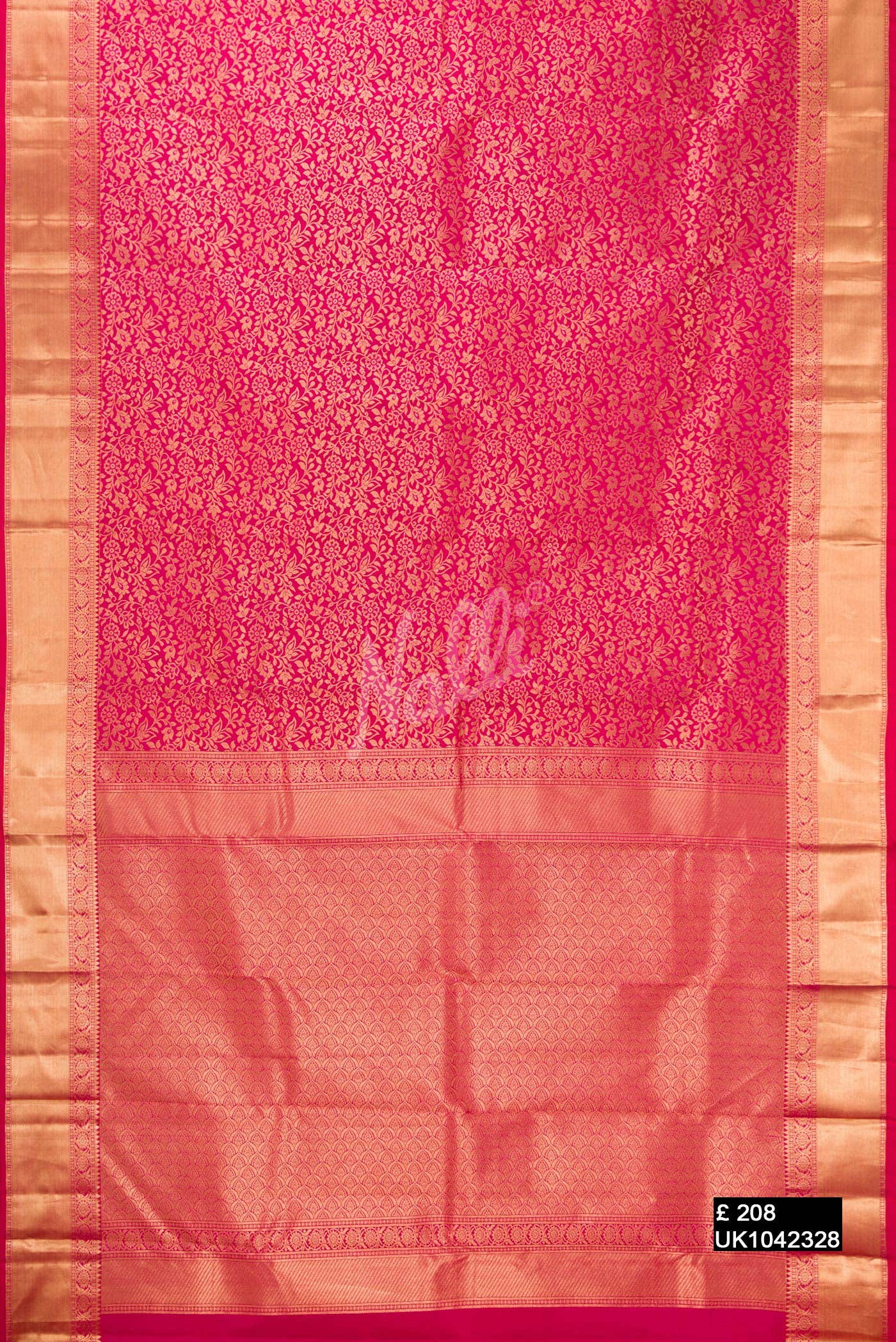 Pink Kanchipuram Silk Saree