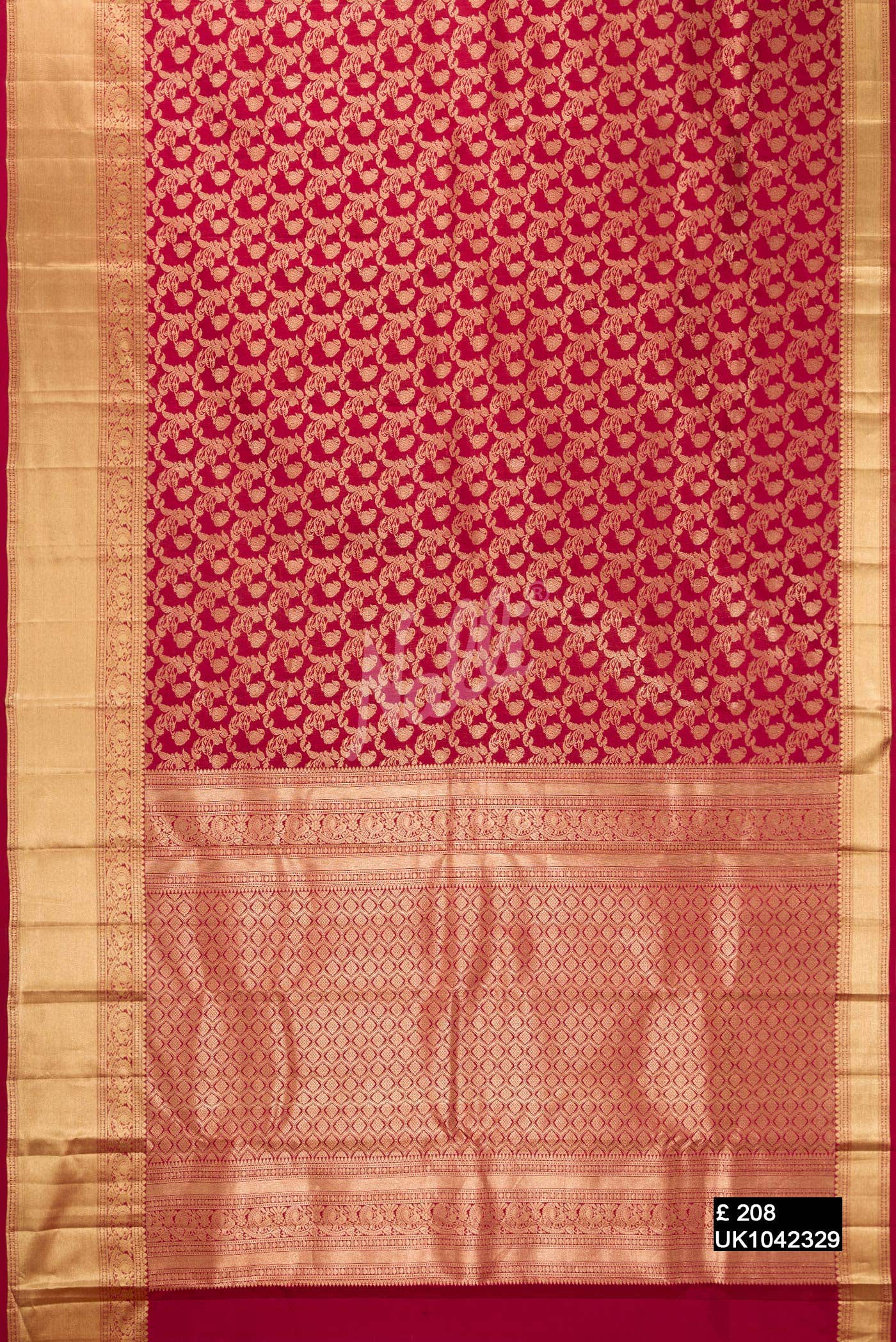 Maroon Kanchipuram Silk Saree