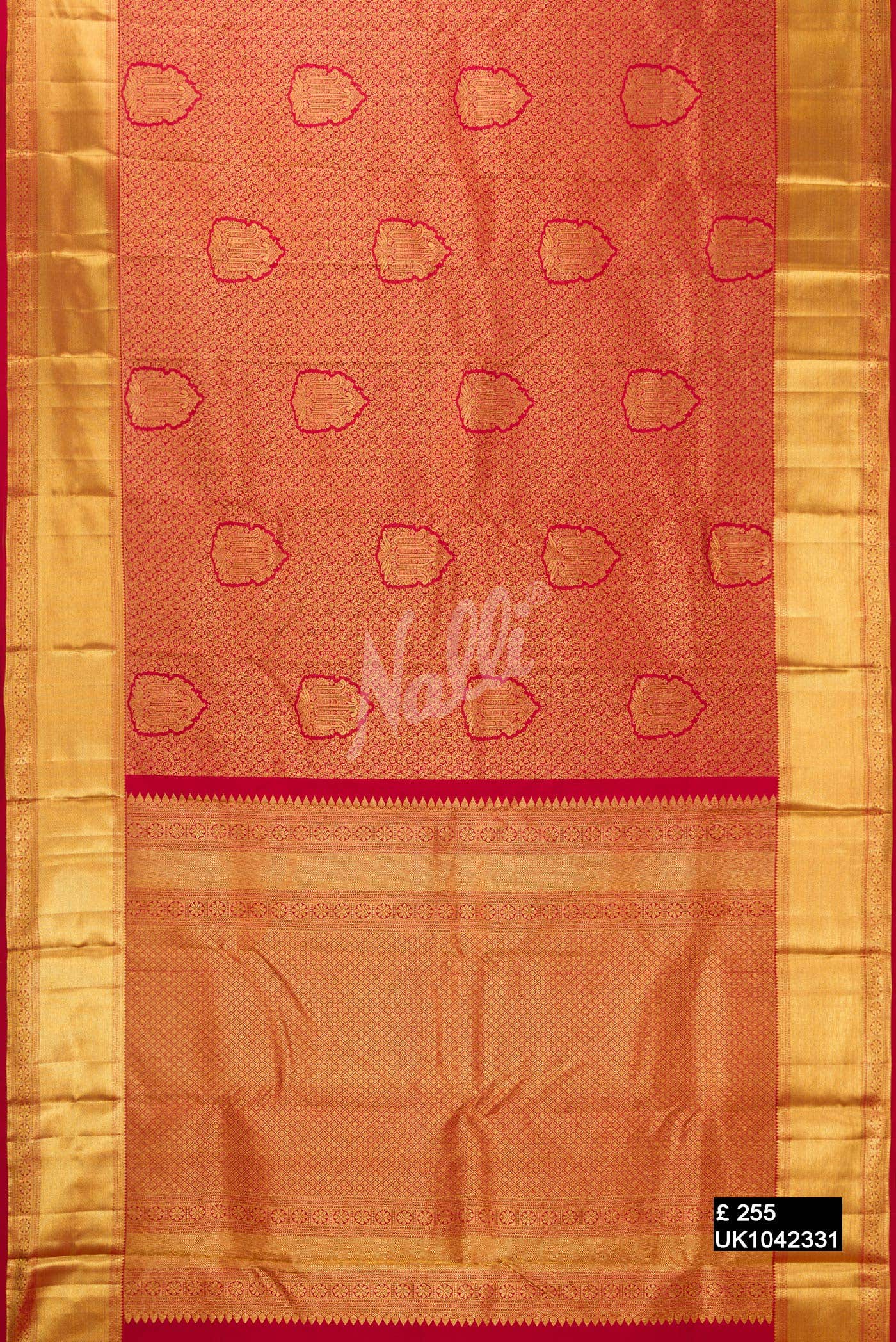 Maroon Kanchipuram Silk Saree