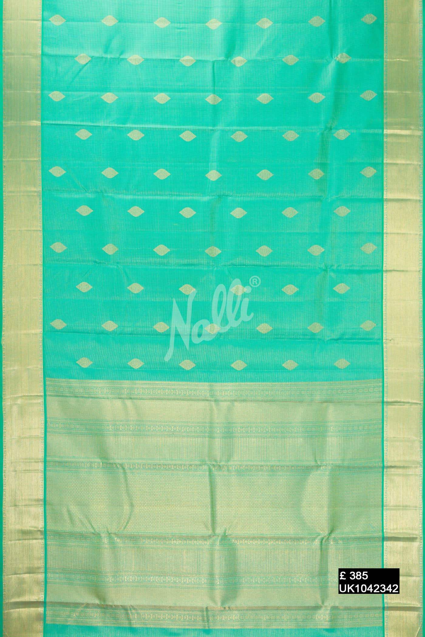 Sea Green Kanchipuram Silk Saree
