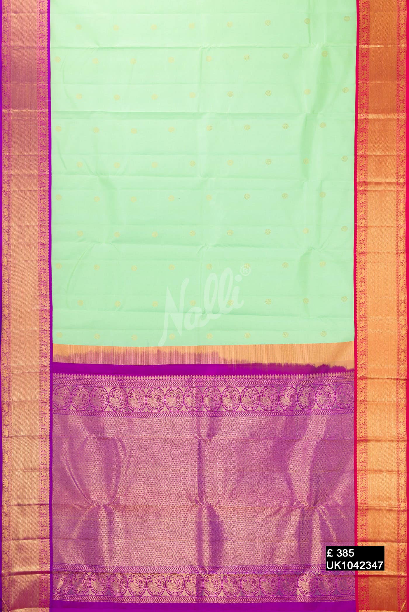 Light Green Kanchipuram Silk Saree