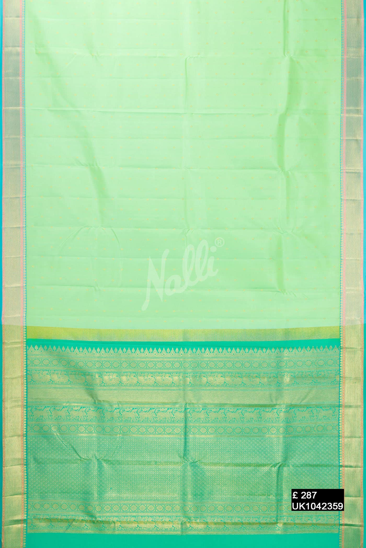 Light Green Kanchipuram Silk Saree
