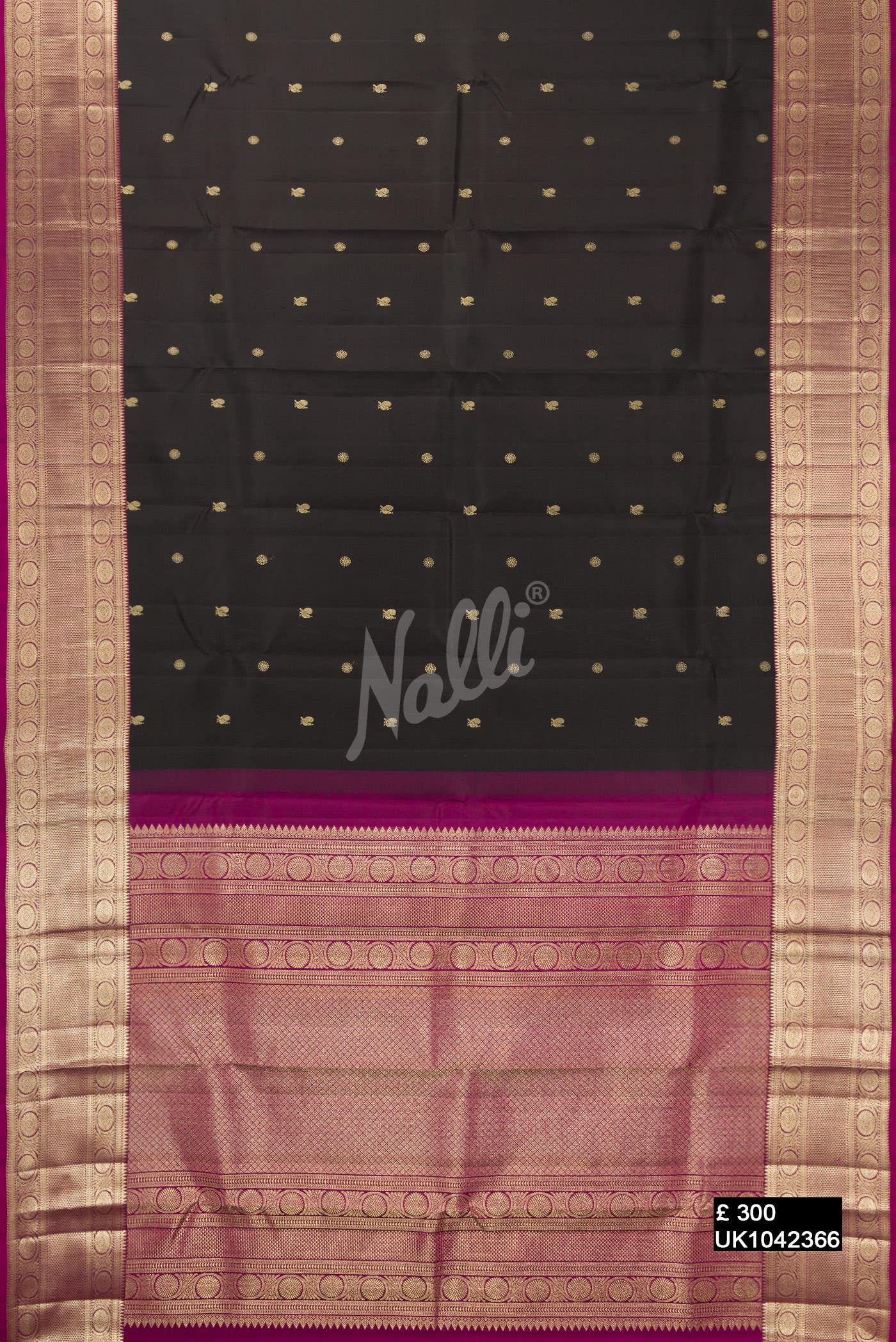 Black Kanchipuram Silk Saree