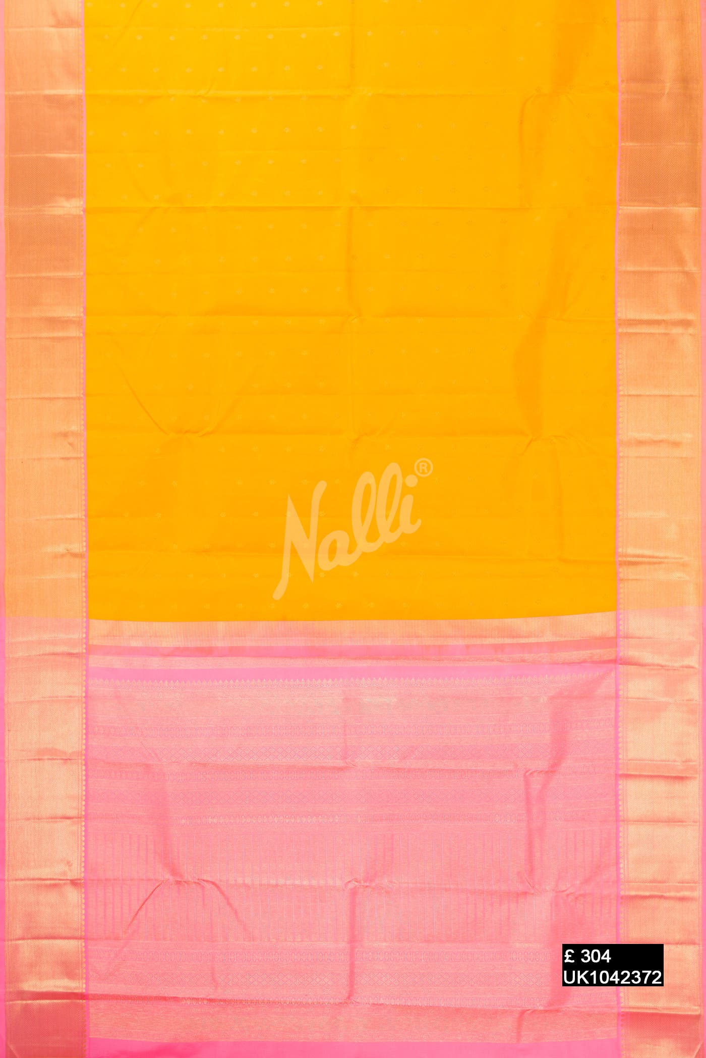 Mustard Kanchipuram Silk Saree