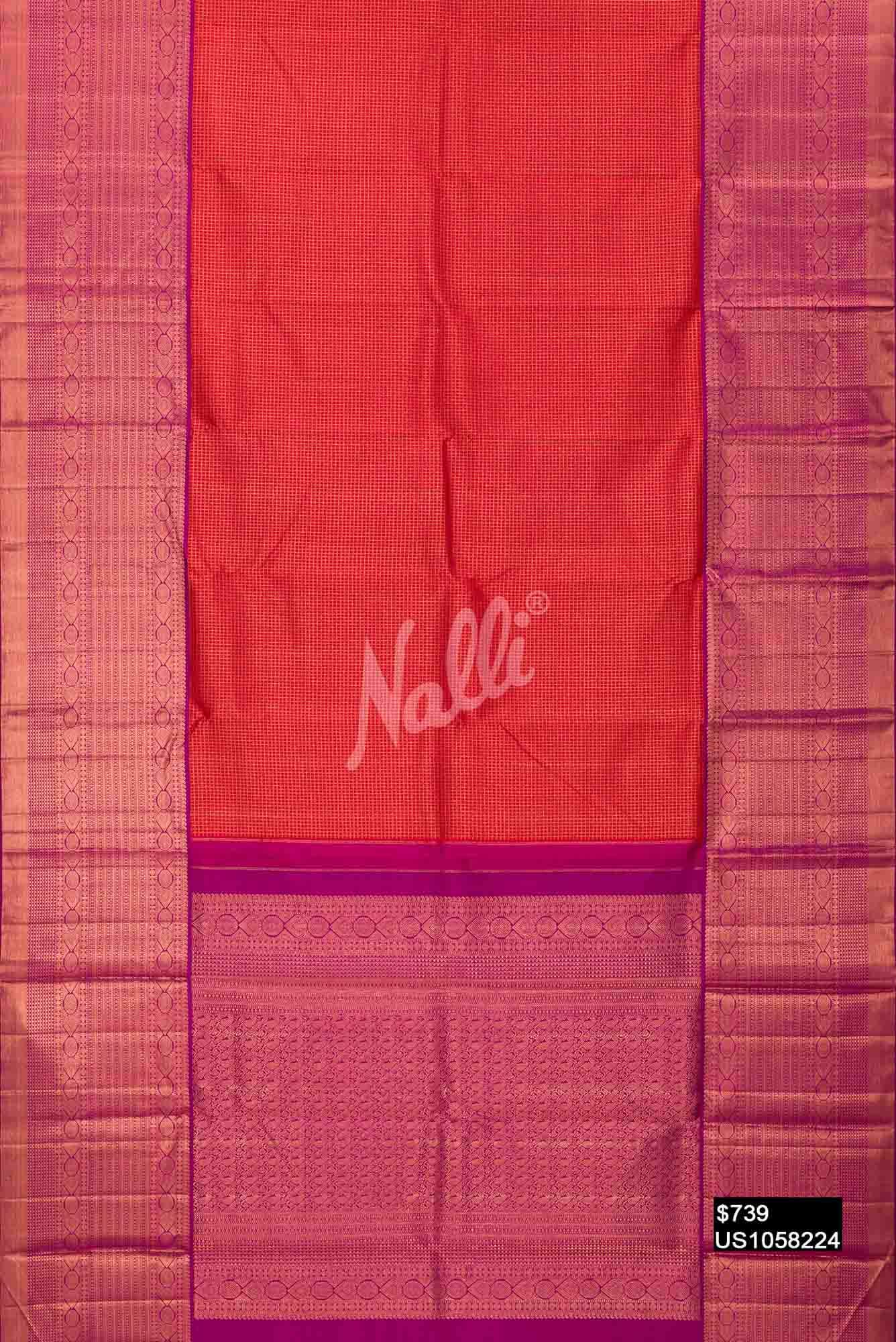 Red Kanchipuram Silk Saree