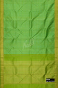 Green with Yellow Dual Tone Kanchipuram Silk Saree