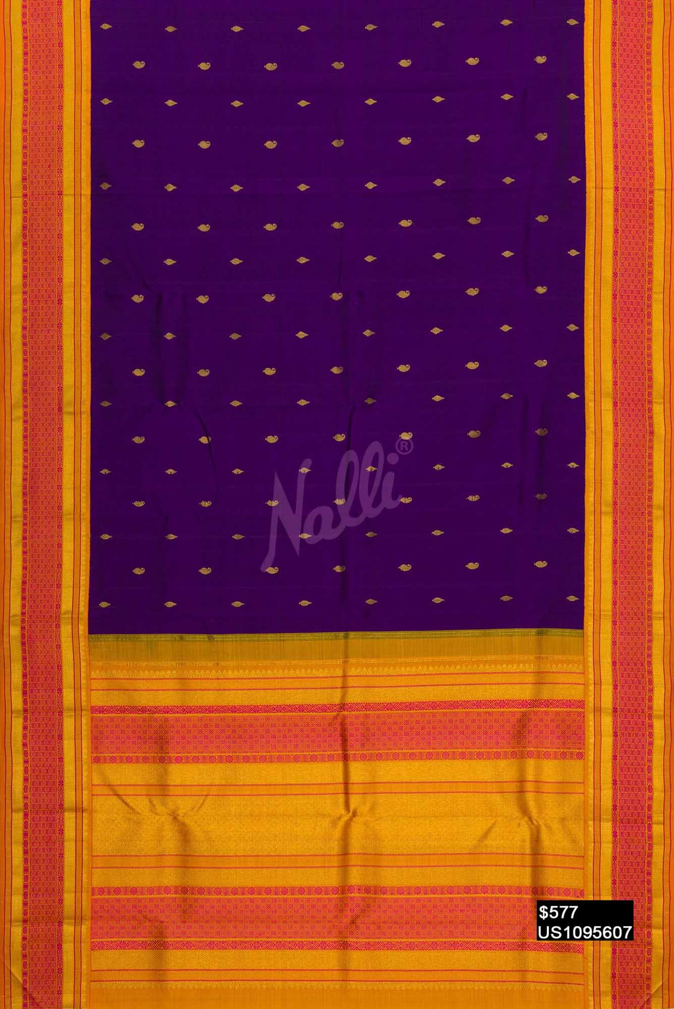 Violet Kanchipuram Silk Saree