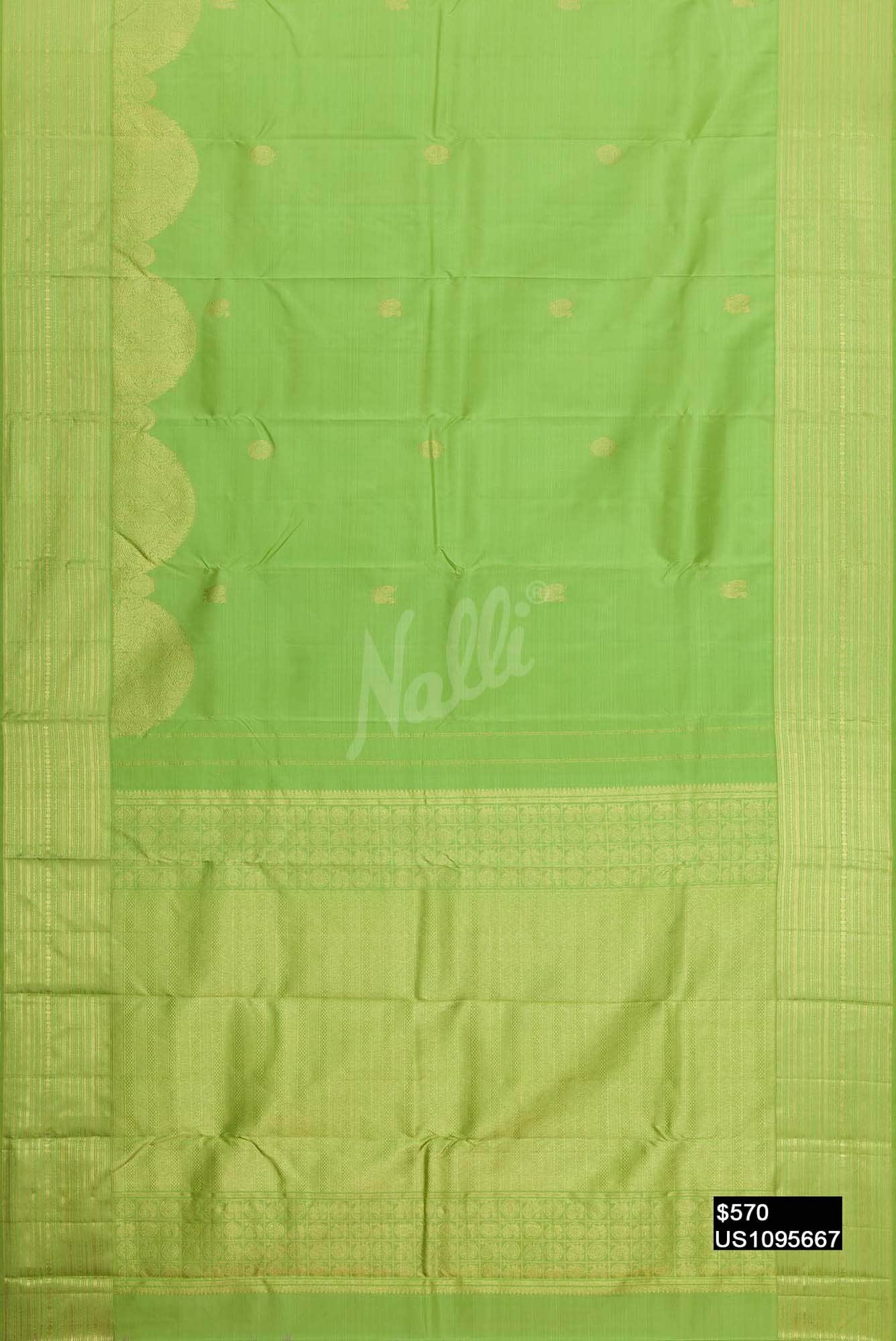 Light Green Kanchipuram Silk Saree