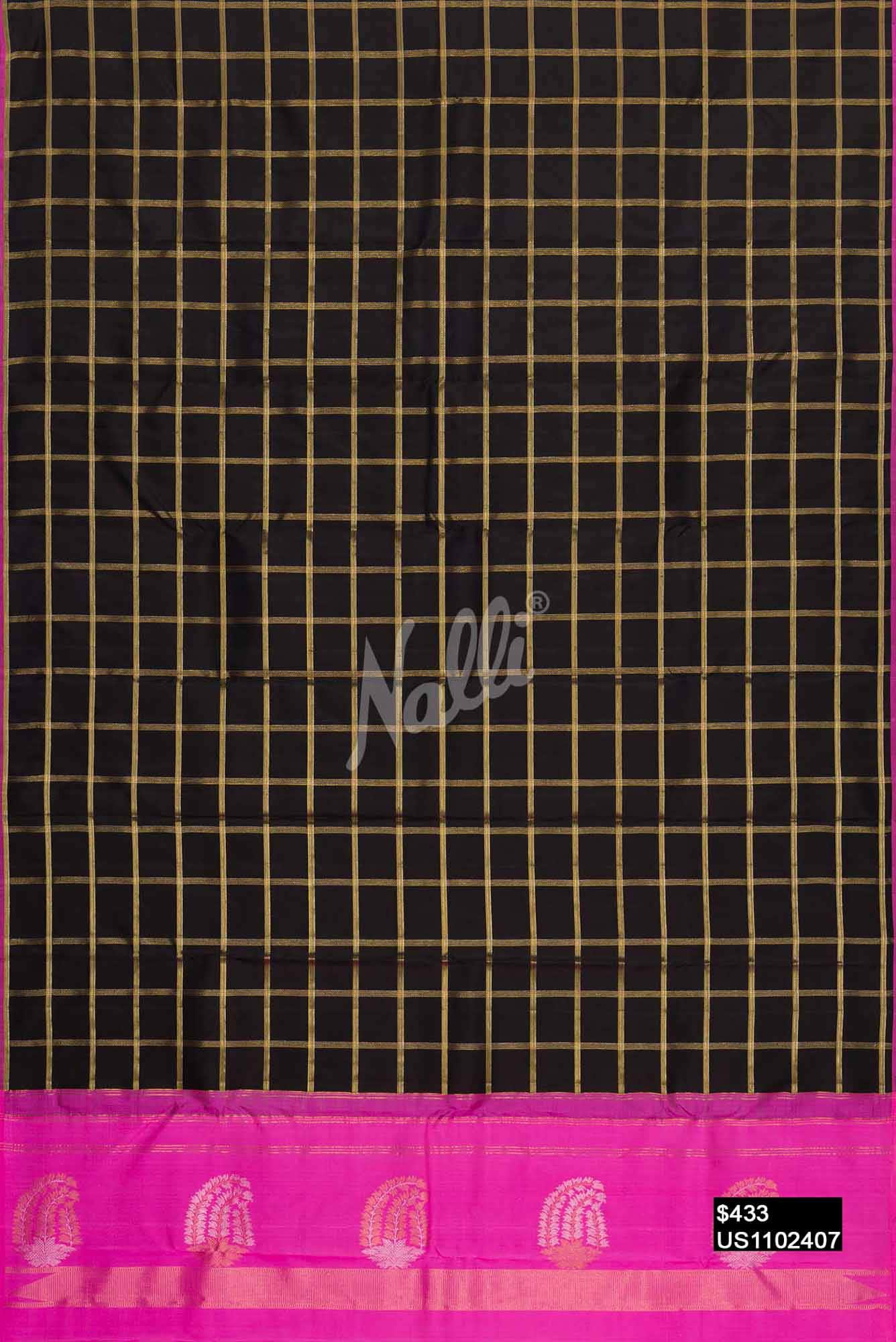 Black Kanchipuram Silk Saree