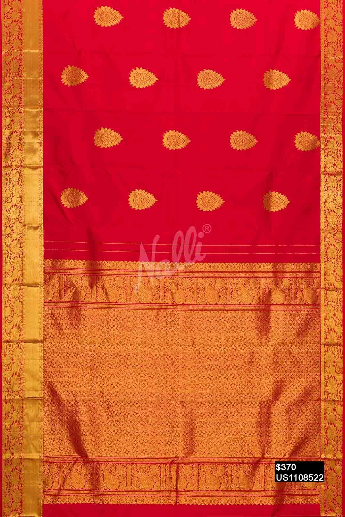 Red Kanchipuram Silk Saree