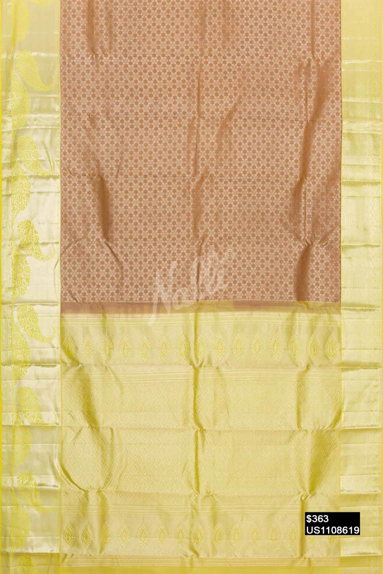 Gold Kanchipuram Silk Saree