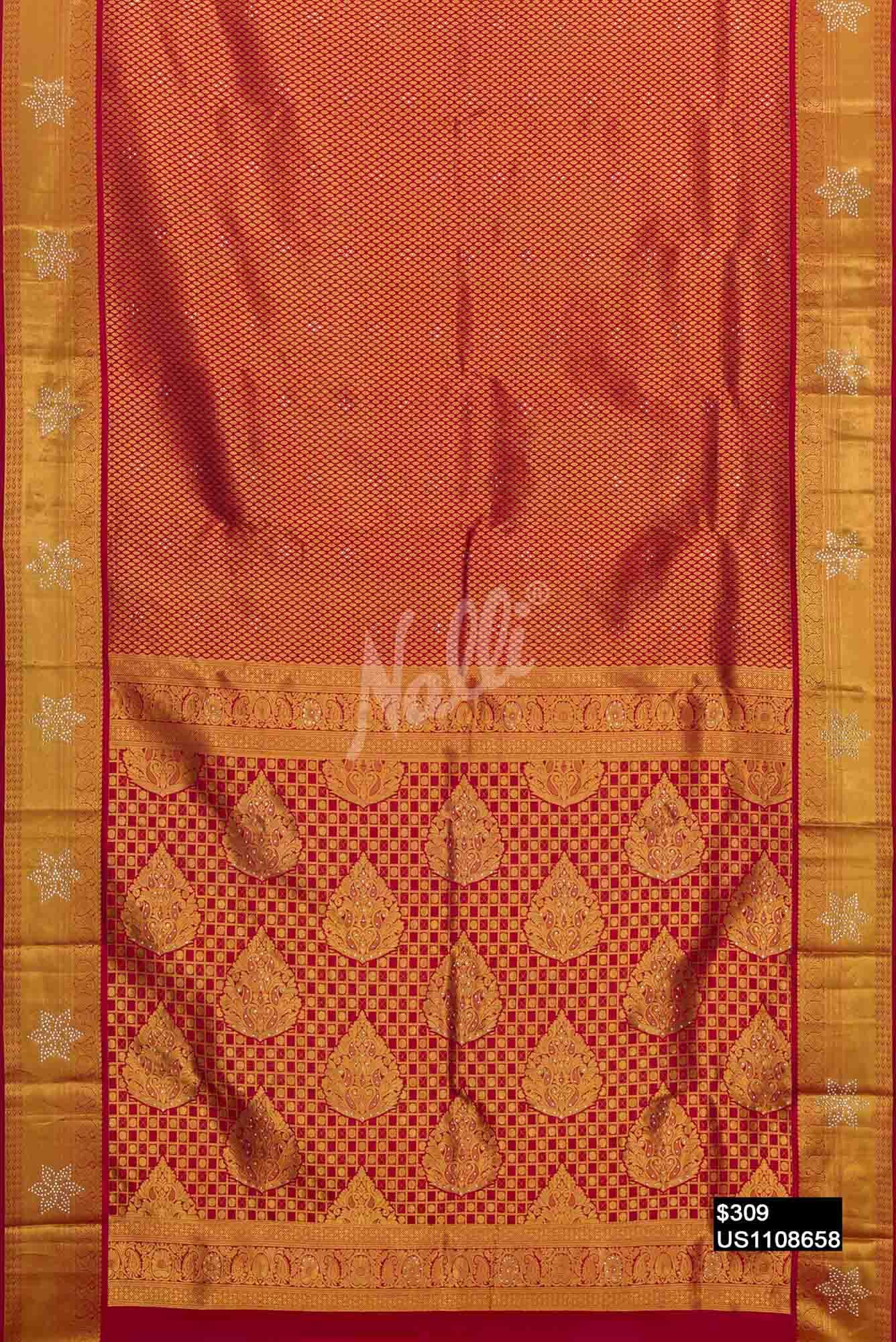 Pink Kanchipuram Silk Saree