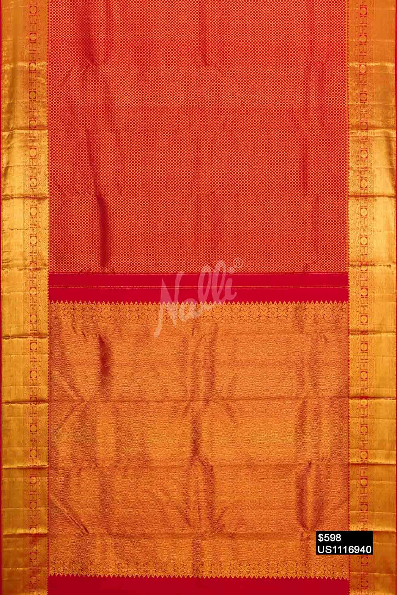 Red Kanchipuram Silk Saree
