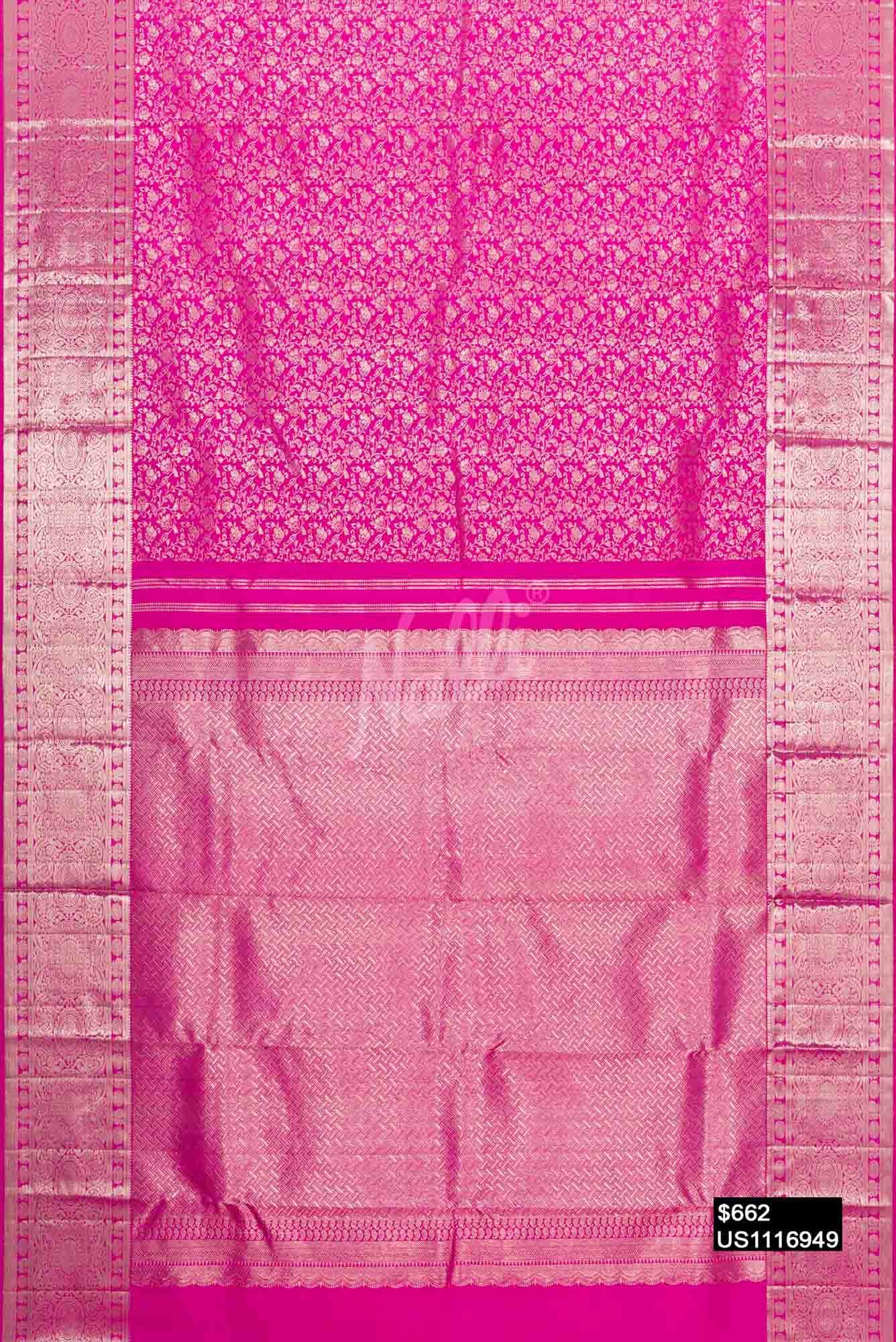 Pink Kanchipuram Silk Saree