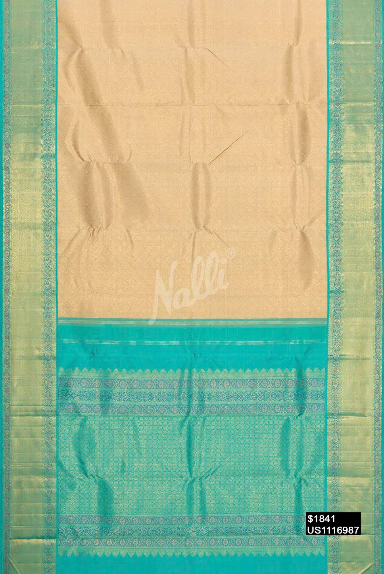 Sandal Kanchipuram Silk Saree