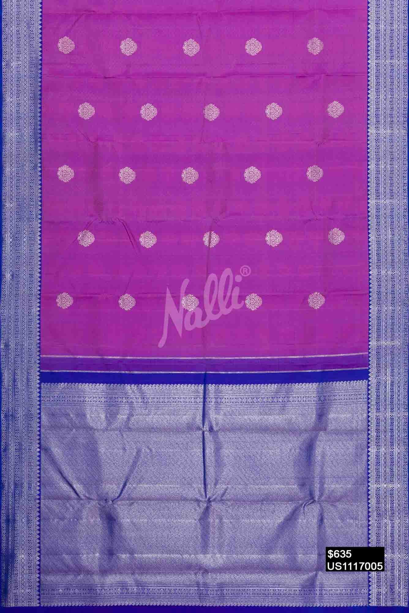 Lavender Kanchipuram Silk Saree
