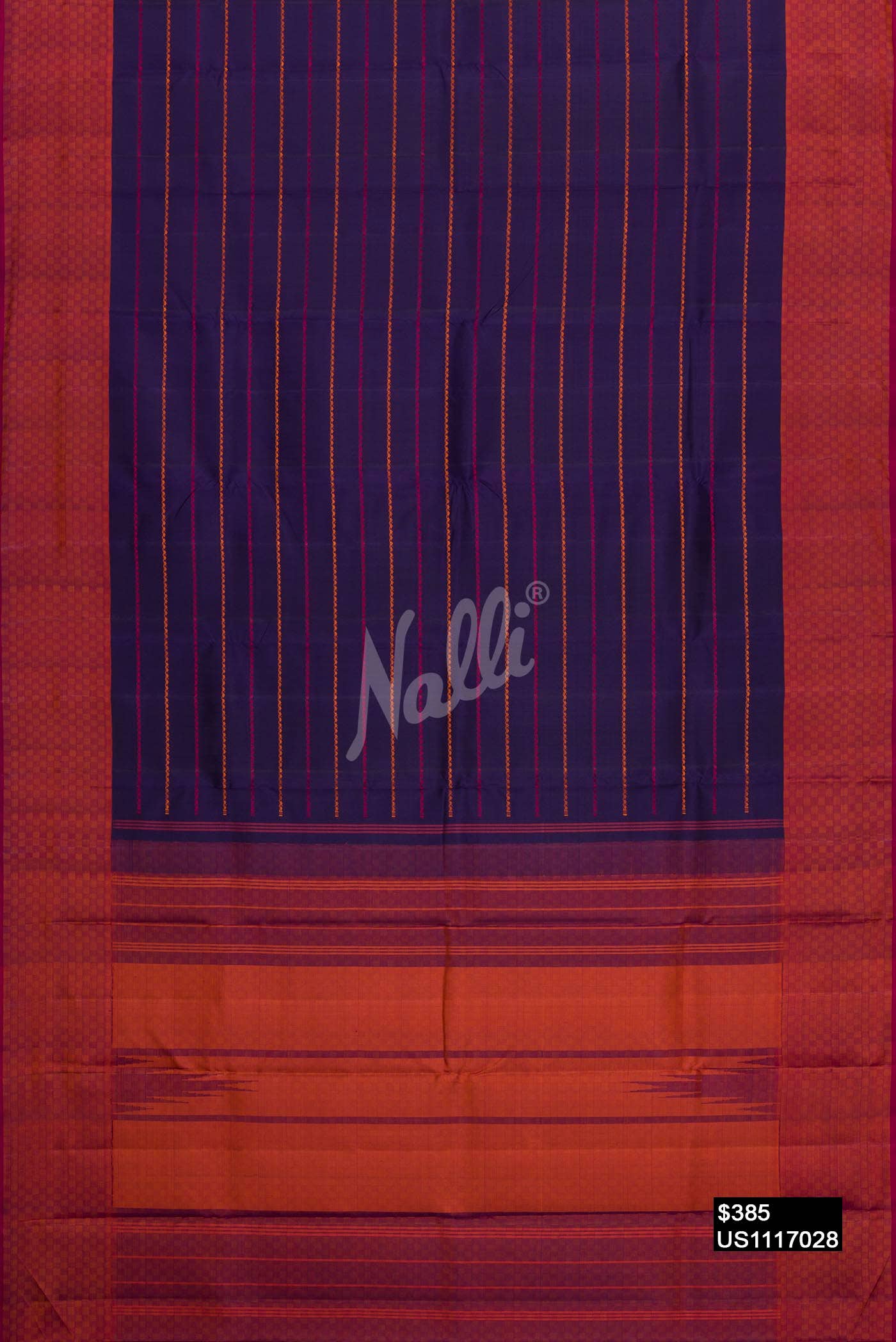 Navy Blue Kanchipuram Silk Saree