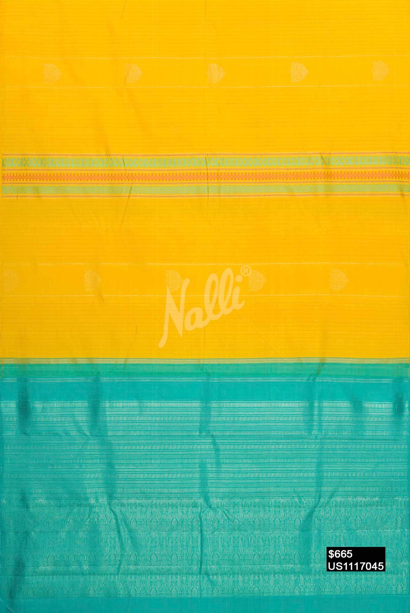 Yellow Kanchipuram Silk Saree