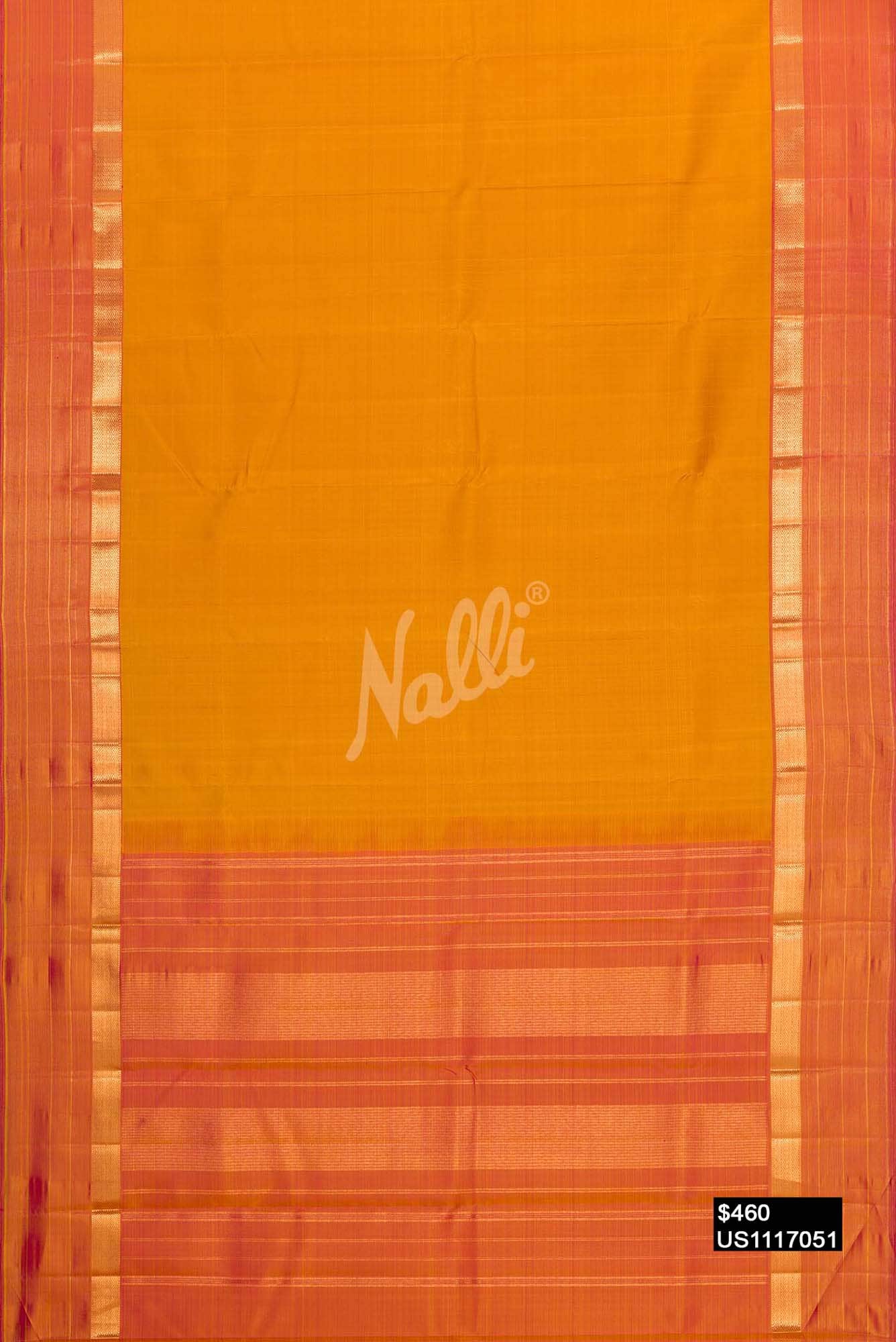 Yellow Kanchipuram Silk Saree