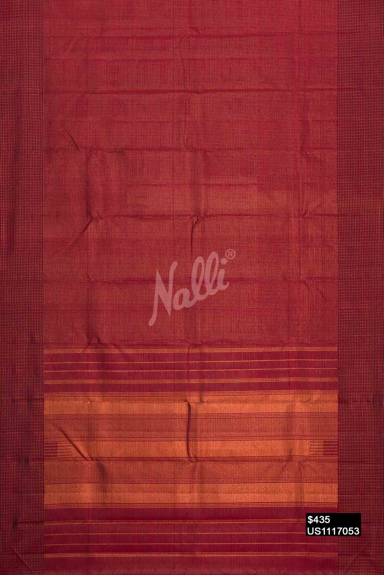 Maroon Kanchipuram Silk Saree