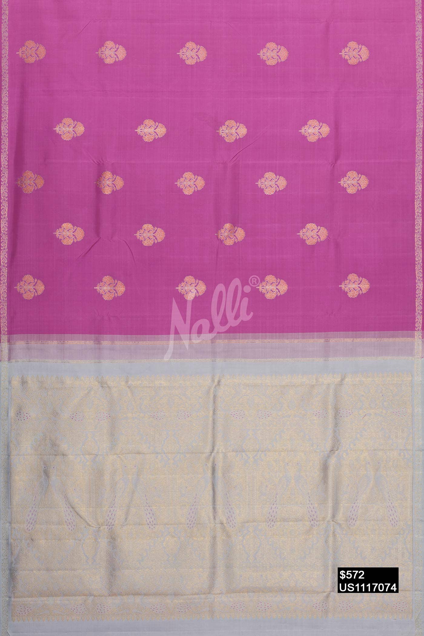 Pink Kanchipuram Silk Saree