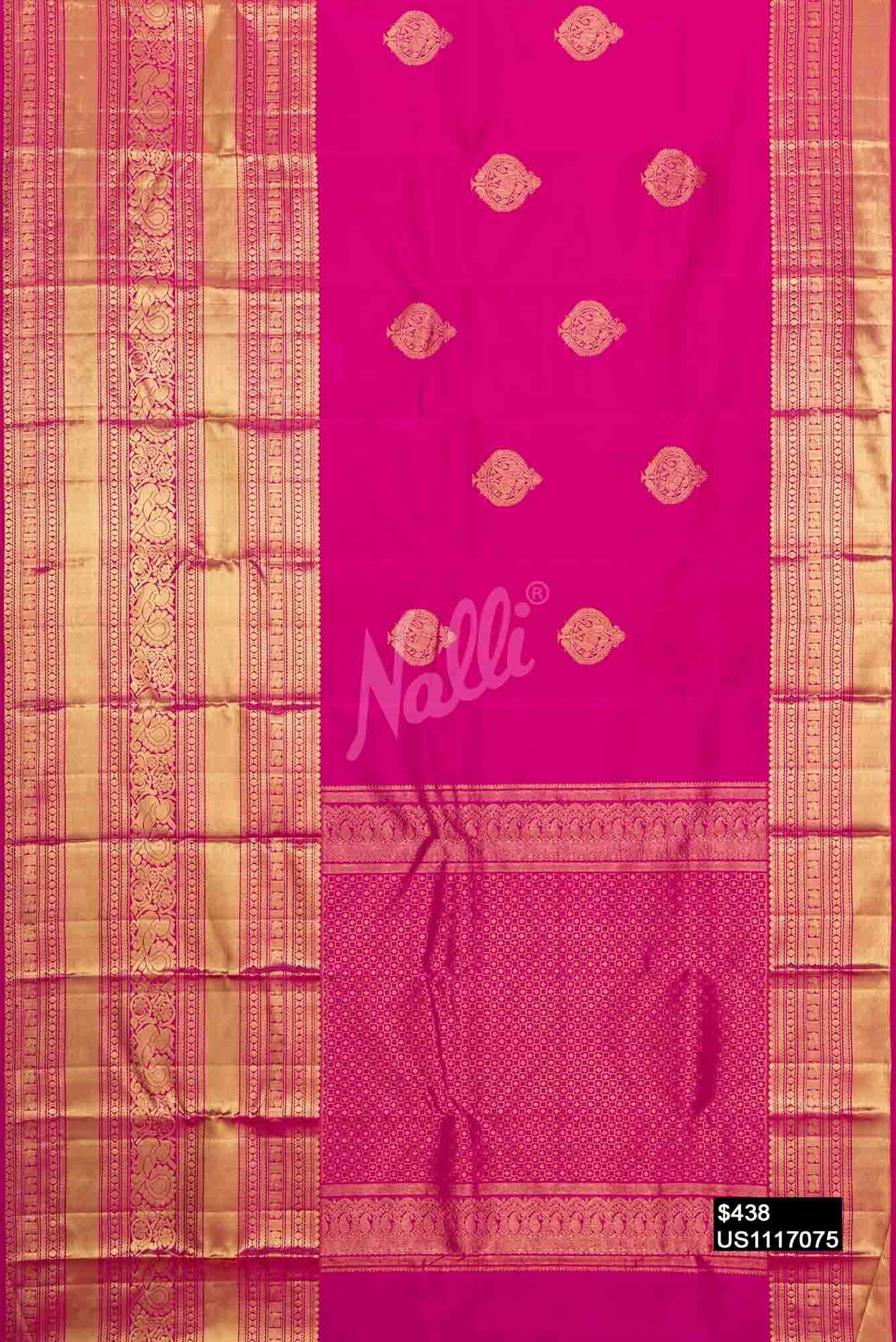 Pink Kanchipuram Silk Saree