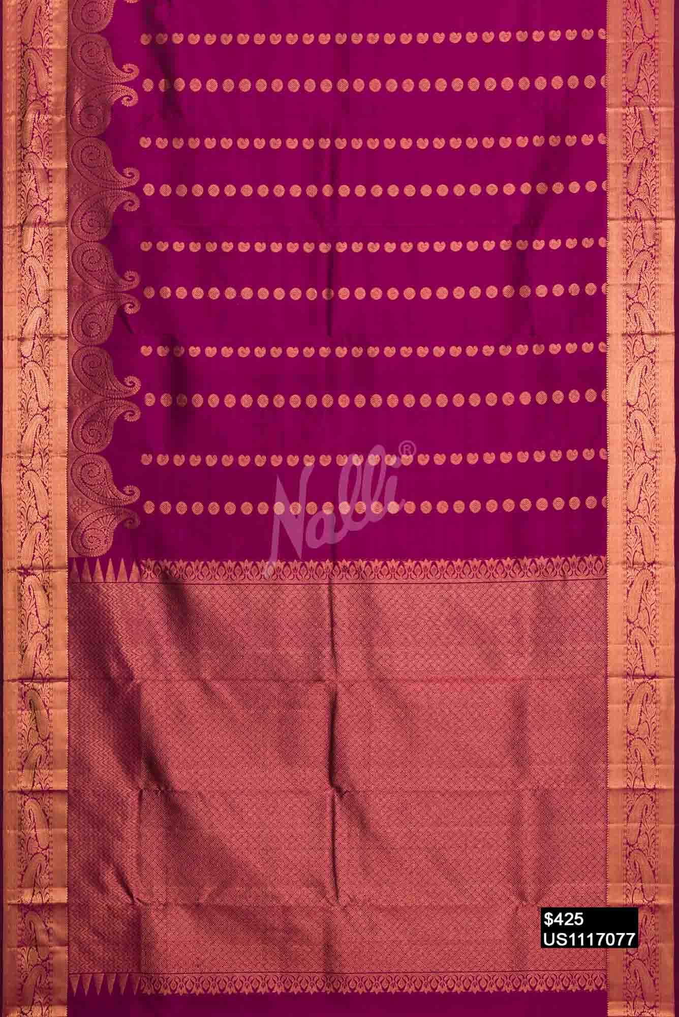 Purple Kanchipuram Silk Saree
