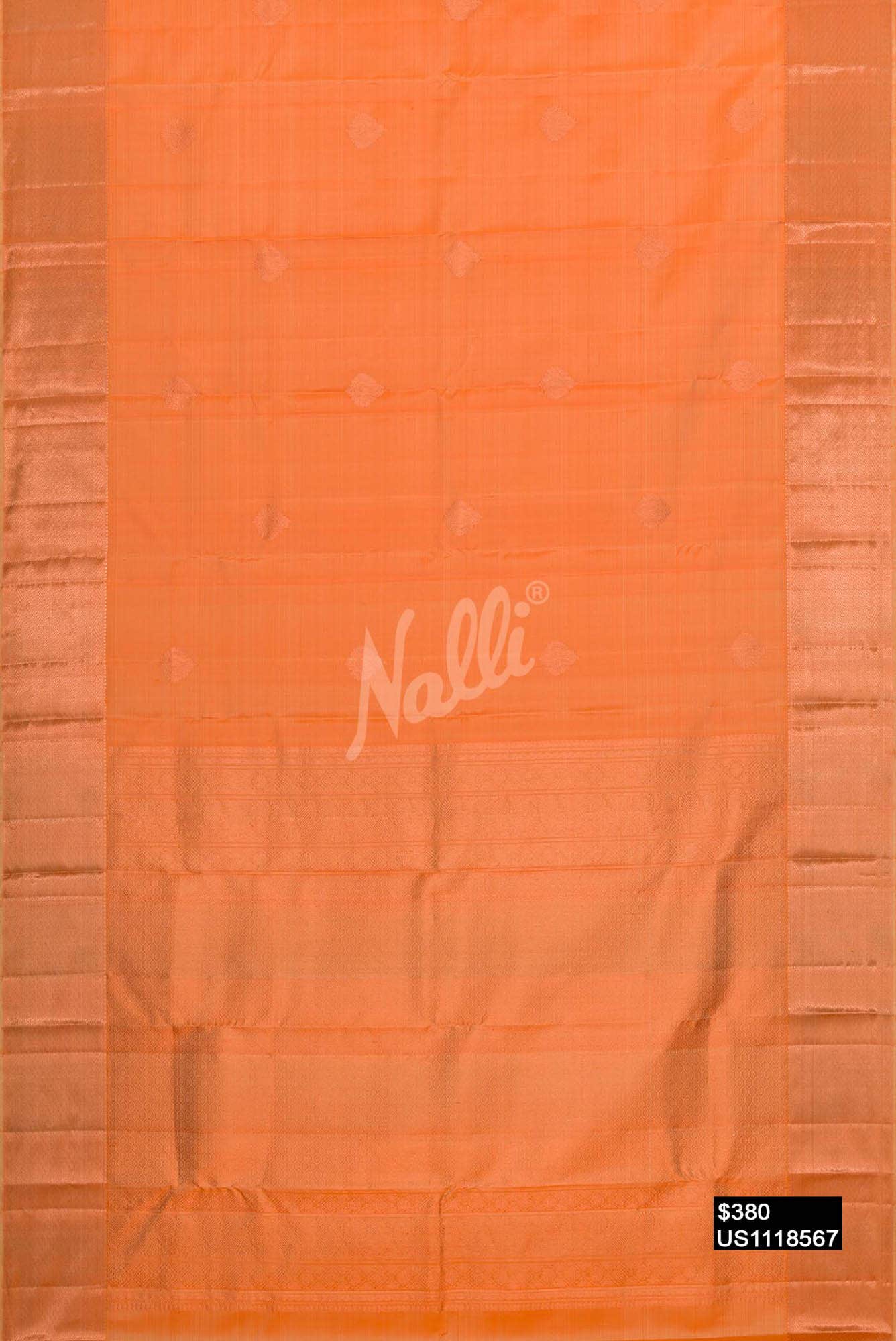 Peach Kanchipuram Silk Saree