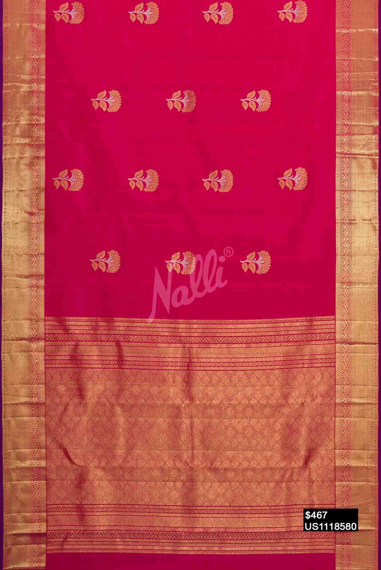 Pink Kanchipuram Silk Saree