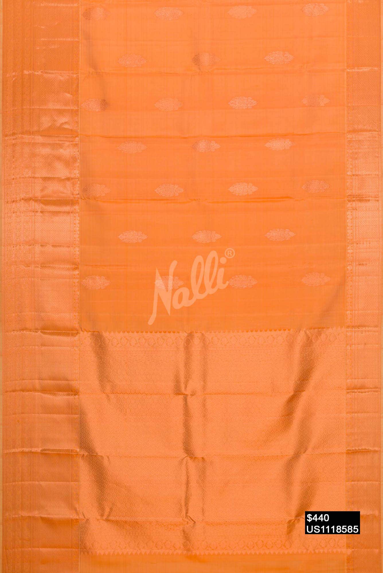 Orange Kanchipuram Silk Saree
