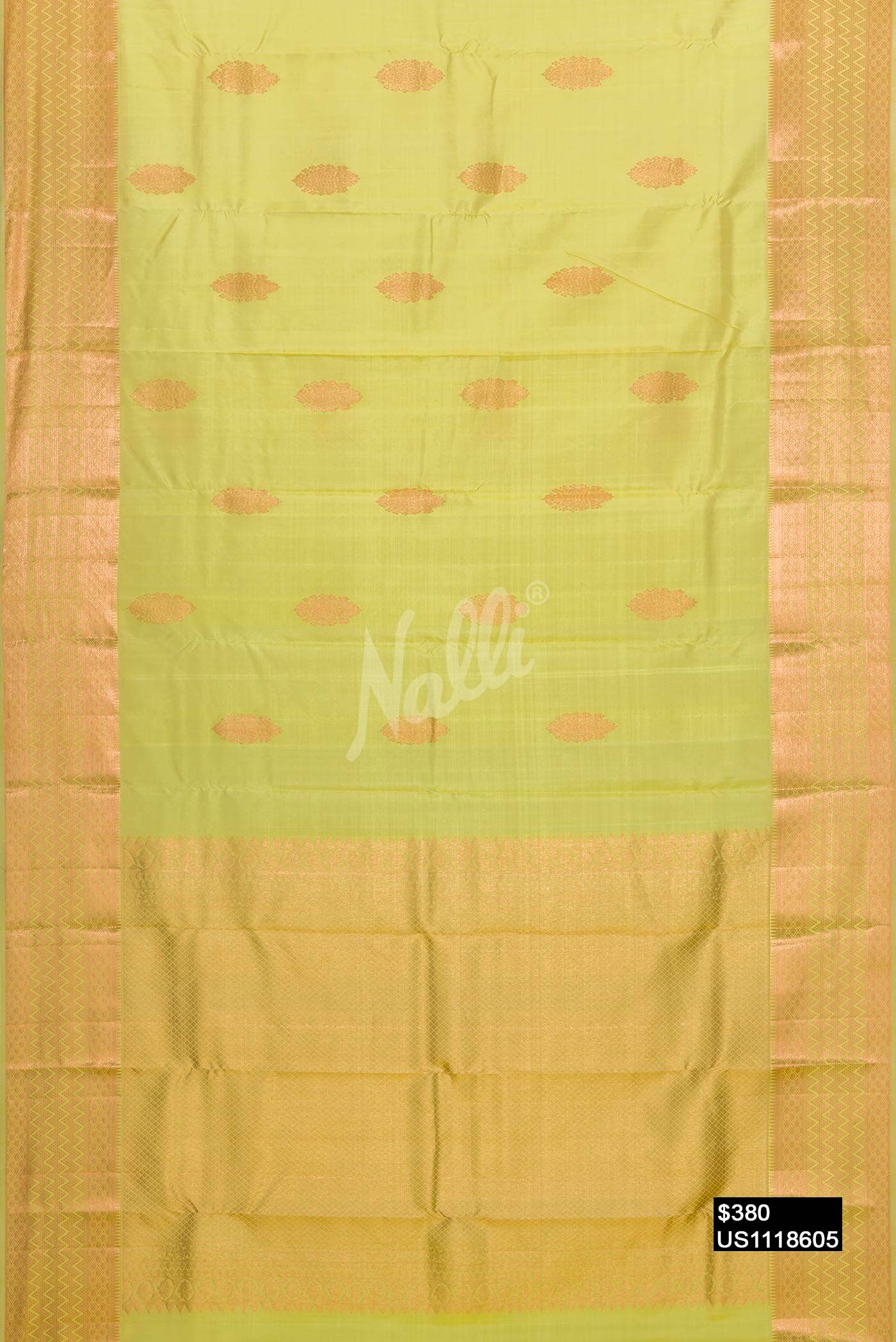 Yellow Kanchipuram Silk Saree